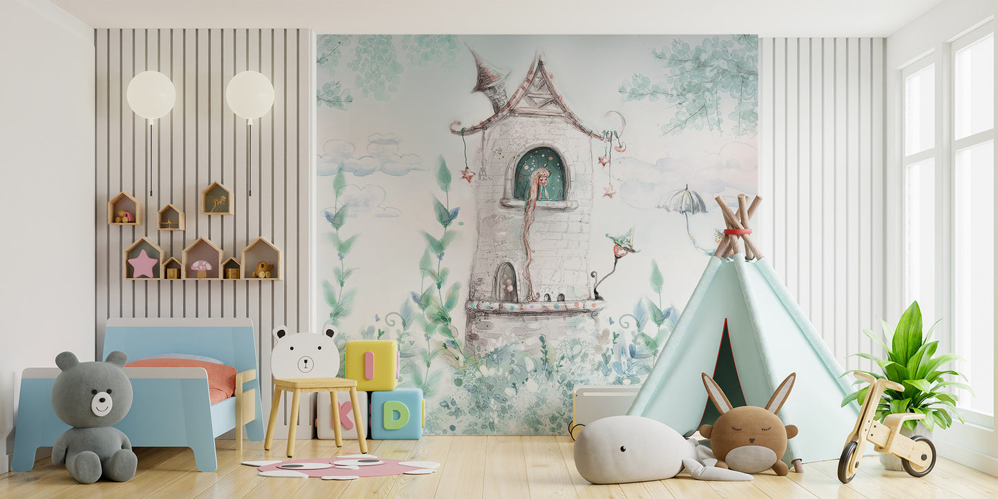 Fairytale Princess Girls Room Mural