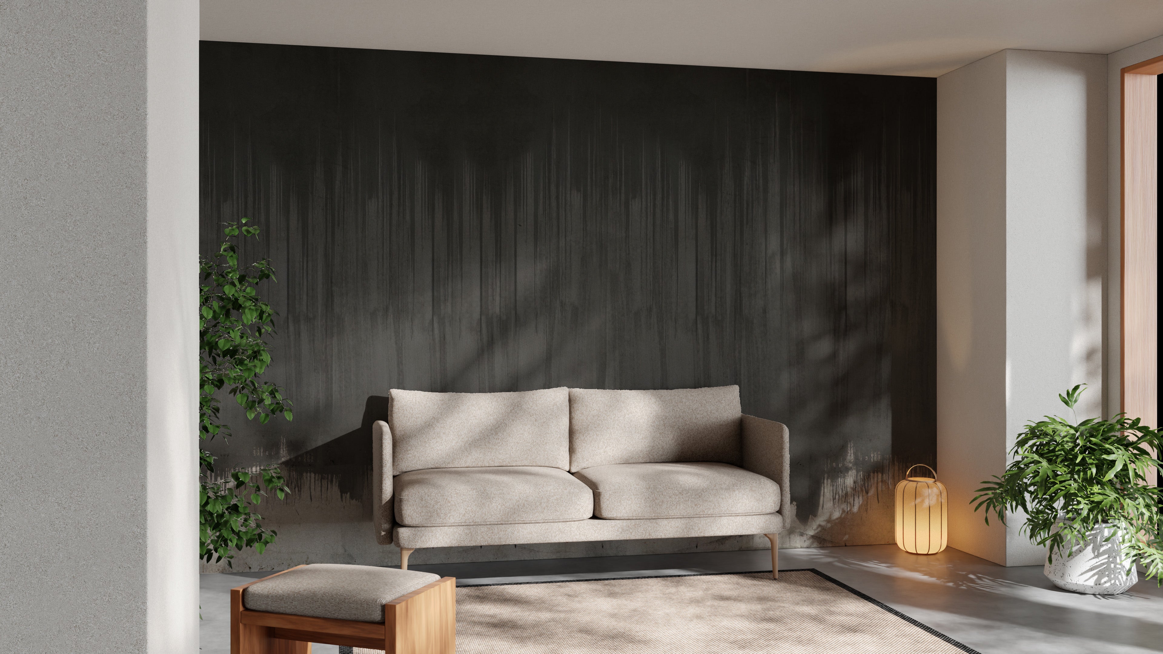 Dramatic dark texture wallpaper for a striking interior
