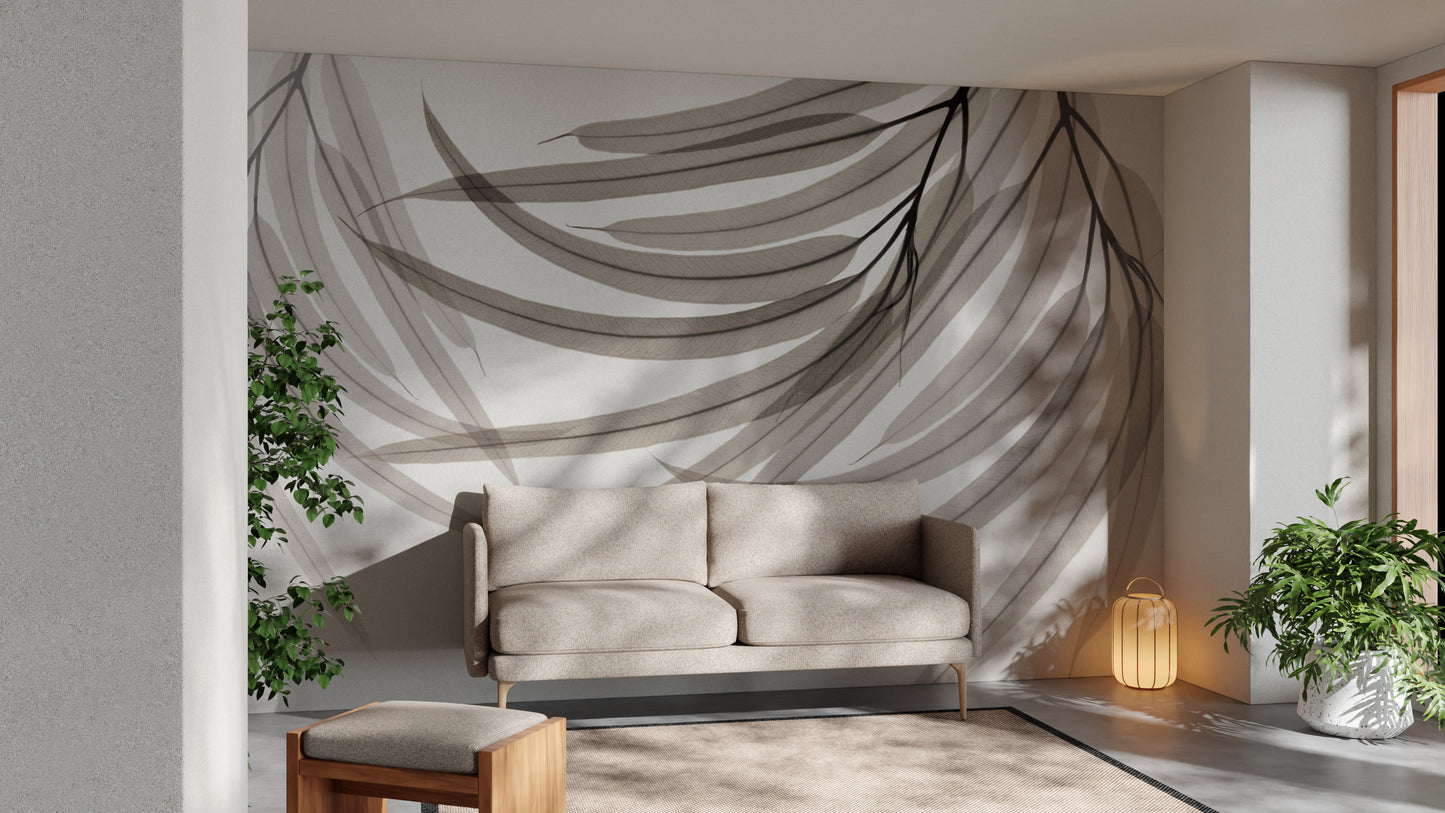 Luxury leaf-patterned wallpaper for walls
