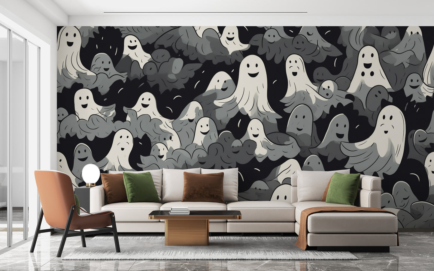 Cute ghostly vibes in Halloween Wallpaper