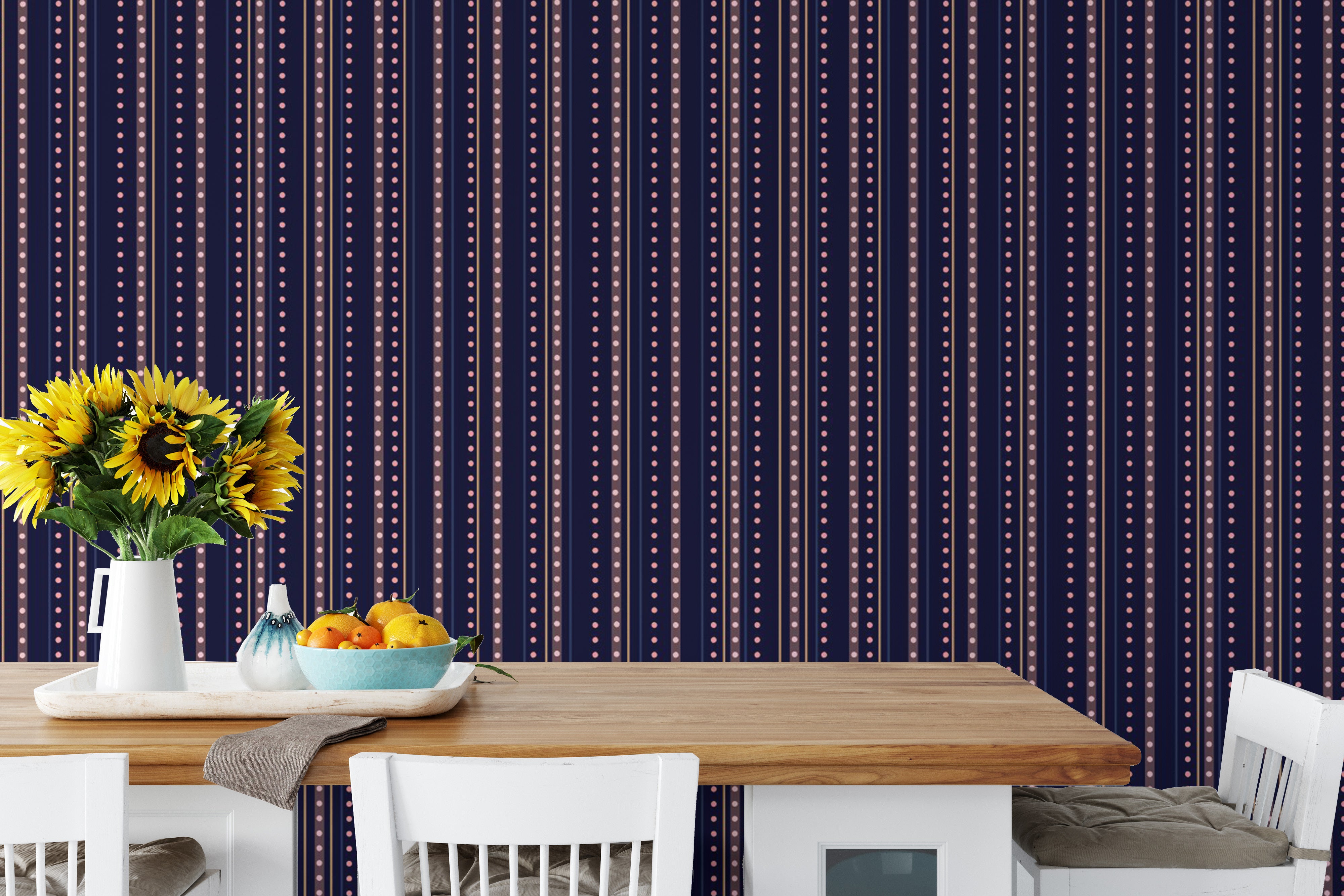 Sophisticated indigo wallpaper with starry charm