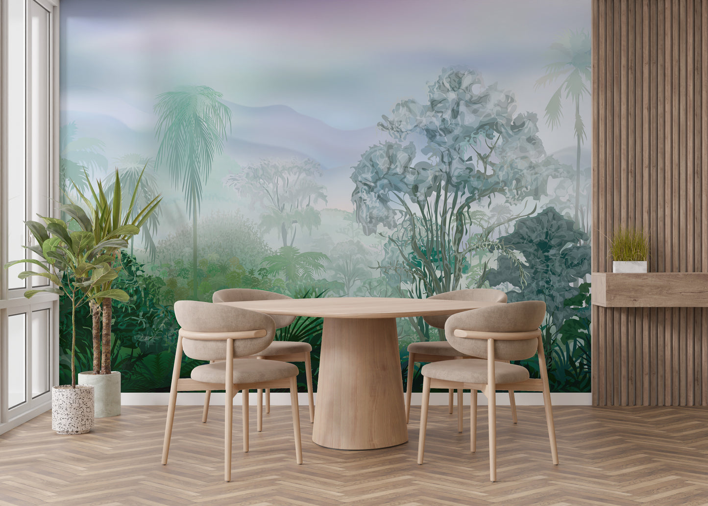 Green Tropical Rainforest Wallpaper Murals - Giffywalls