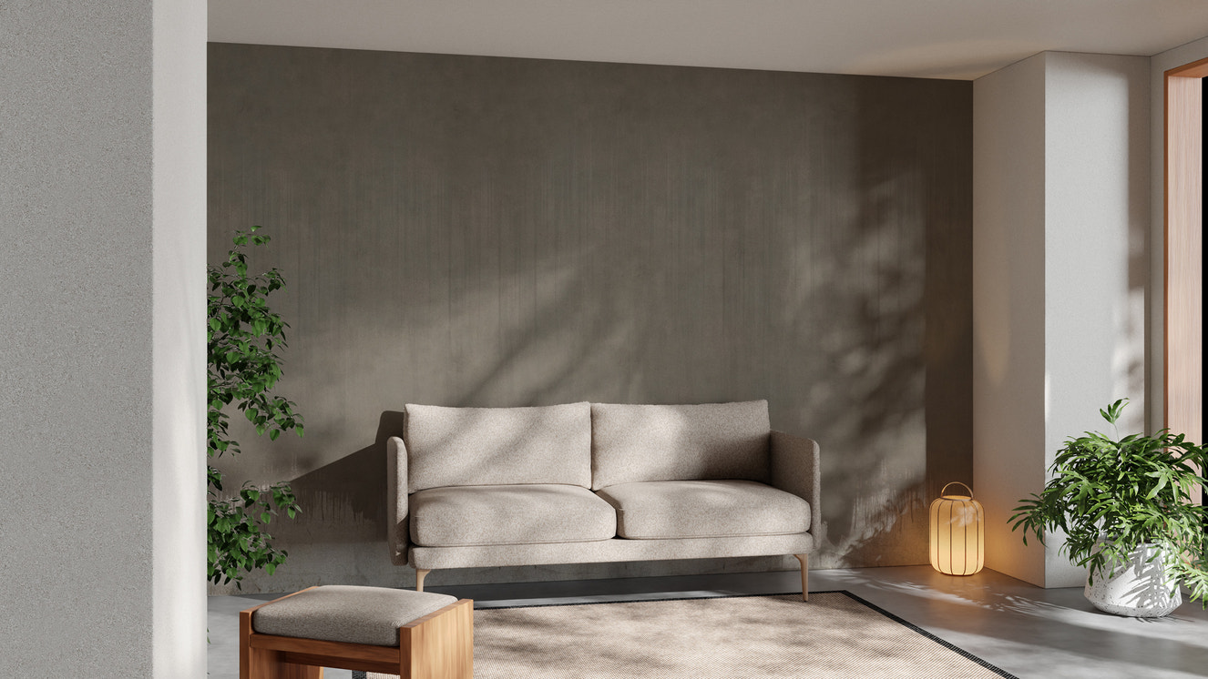 Olive grunge distressed wall mural for industrial interiors
