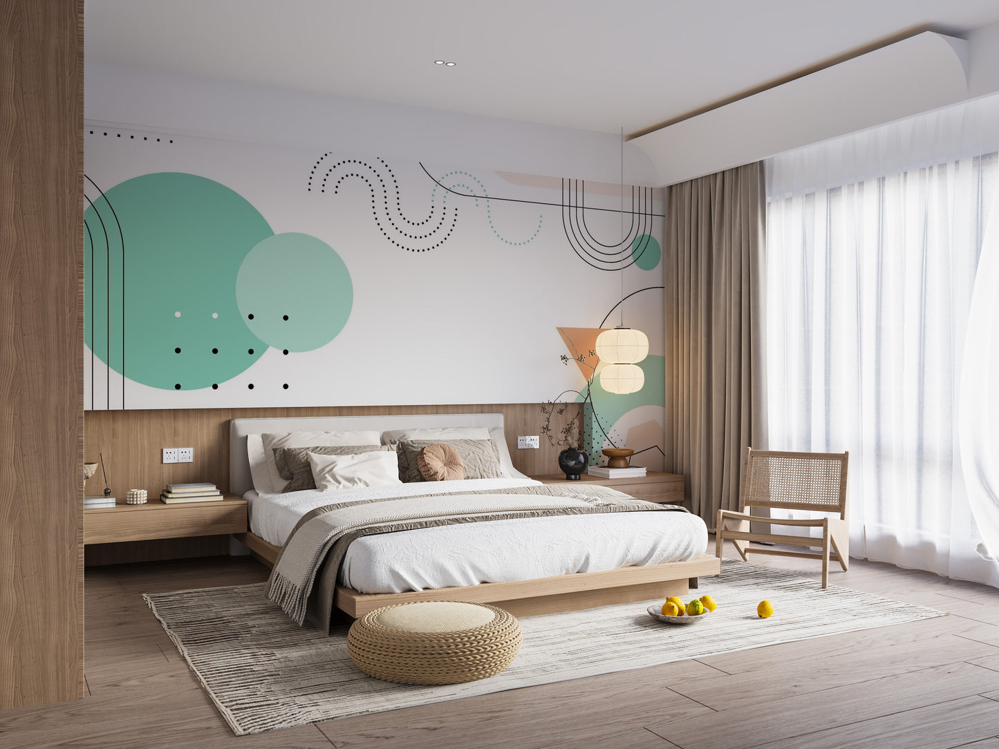 Modern Geometric Shapes Wallpaper Murals