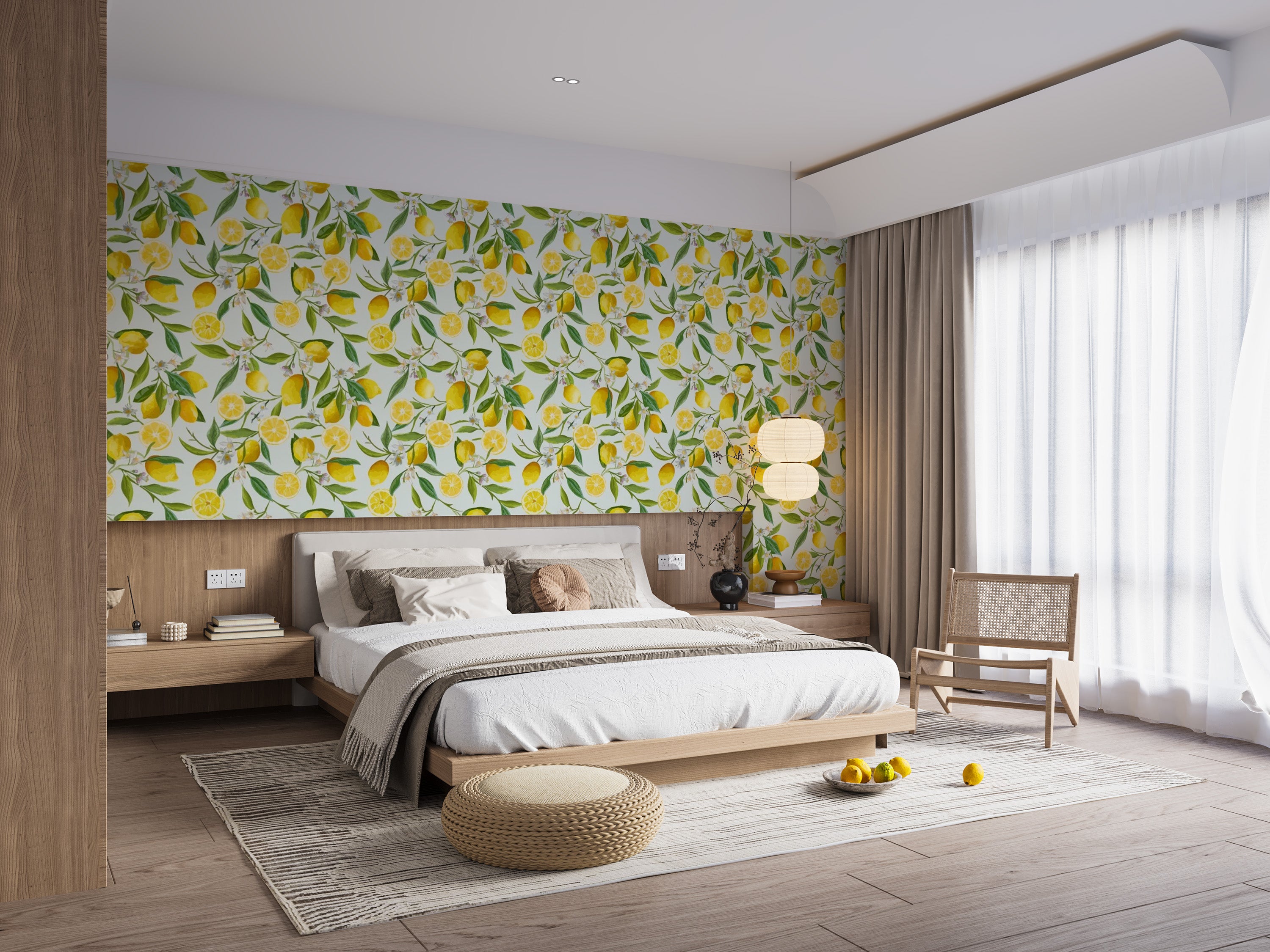 Lemon Design Wallpaper Mural for unique interiors
