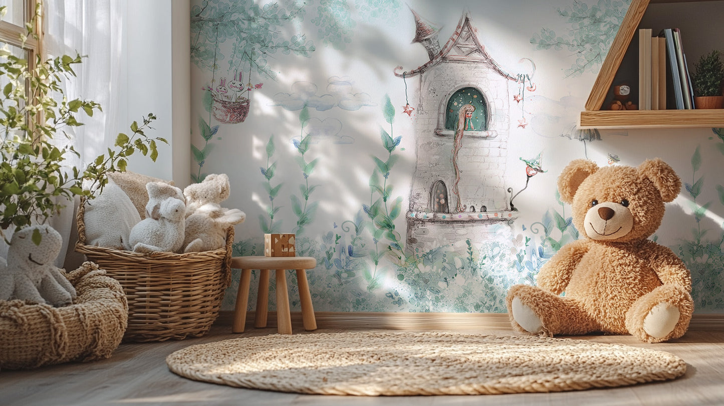 Fairytale Princess Girls Room Mural