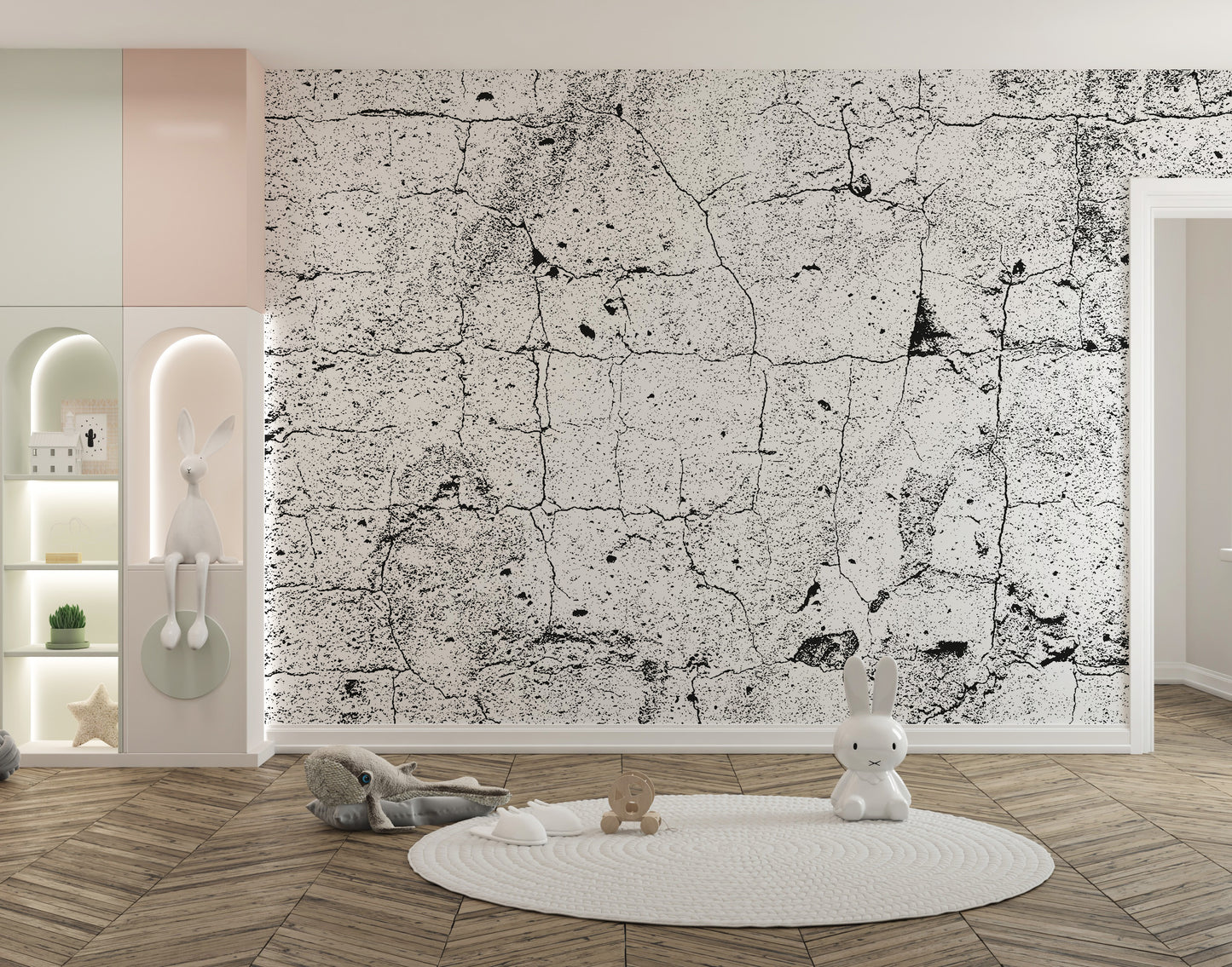 Vintage concrete mural for modern, edgy walls