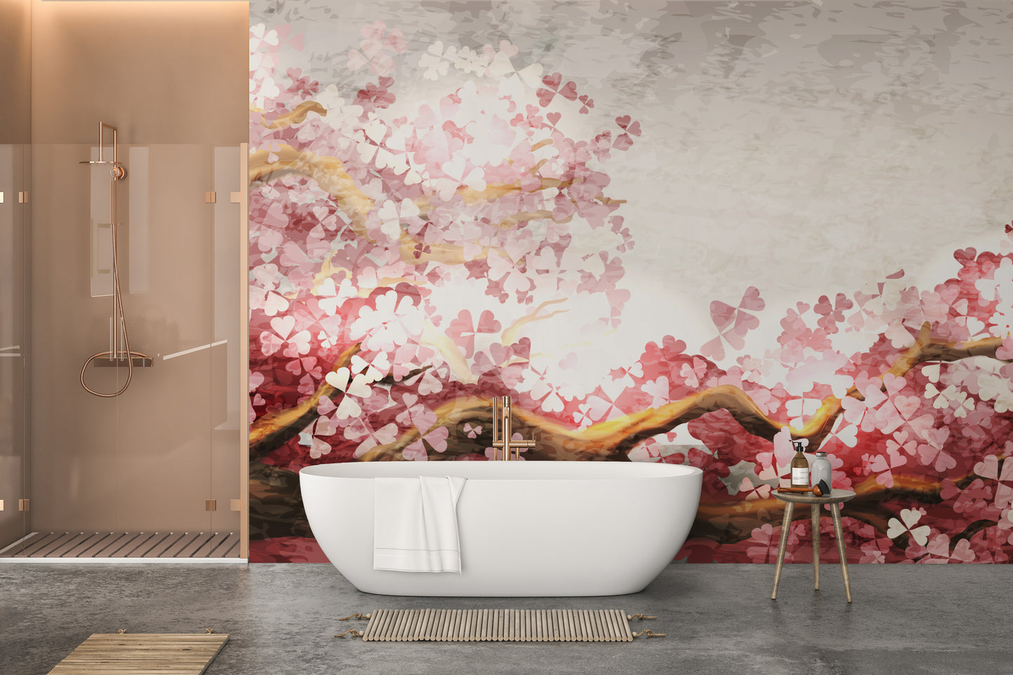 Pink Flower Sakura Branch Wallpaper Murals