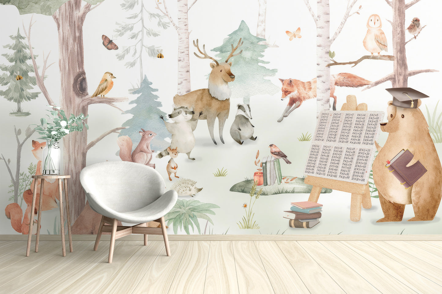 Critter Classroom Wall Mural