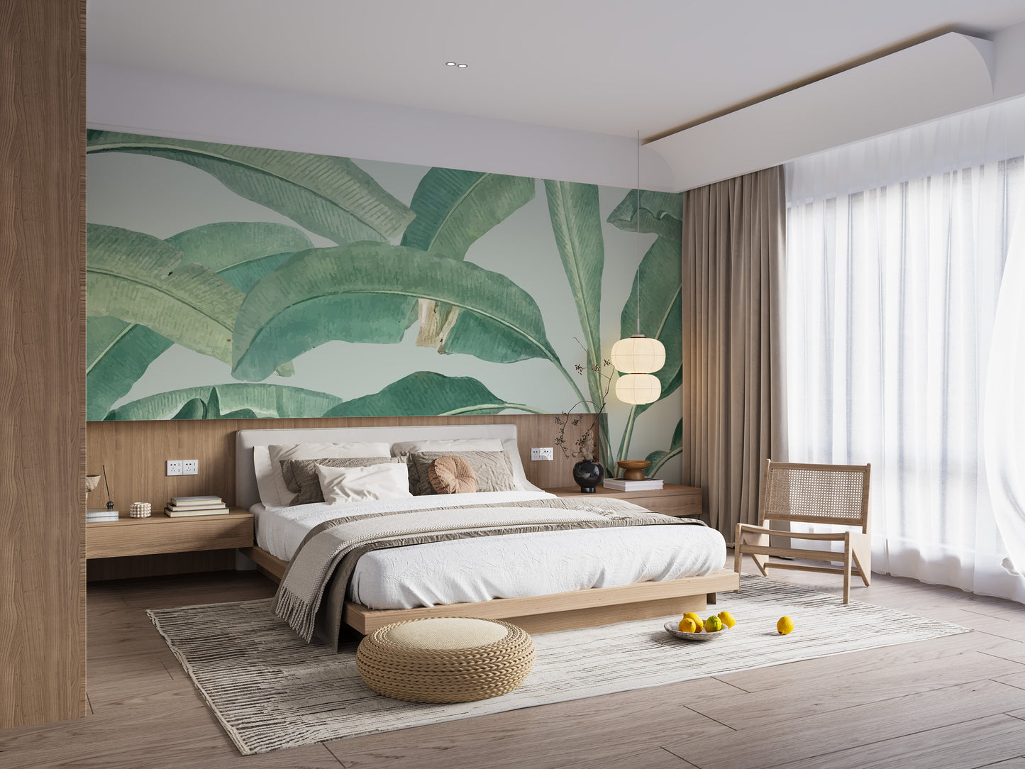 Tropical Banana Leaf Wallpaper Mural