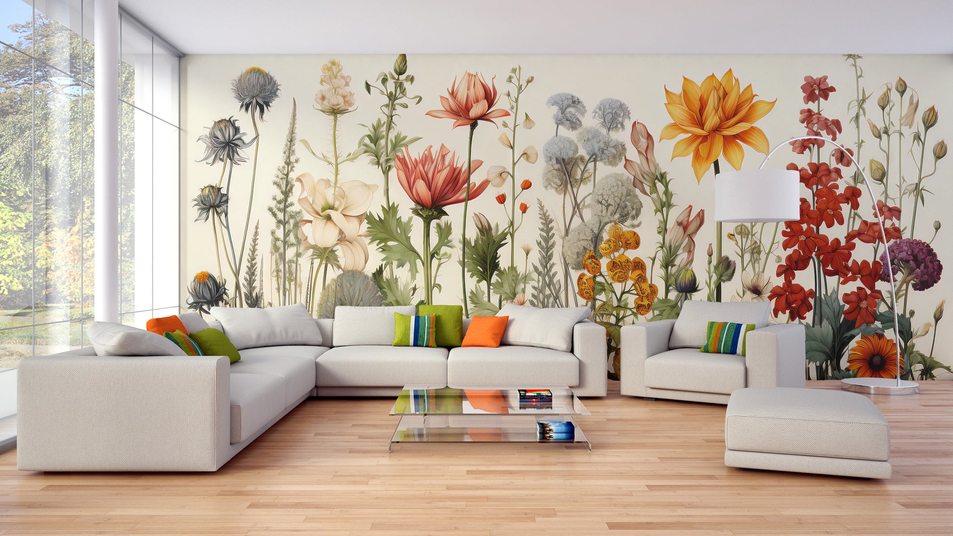 Modern botanical accent for living walls