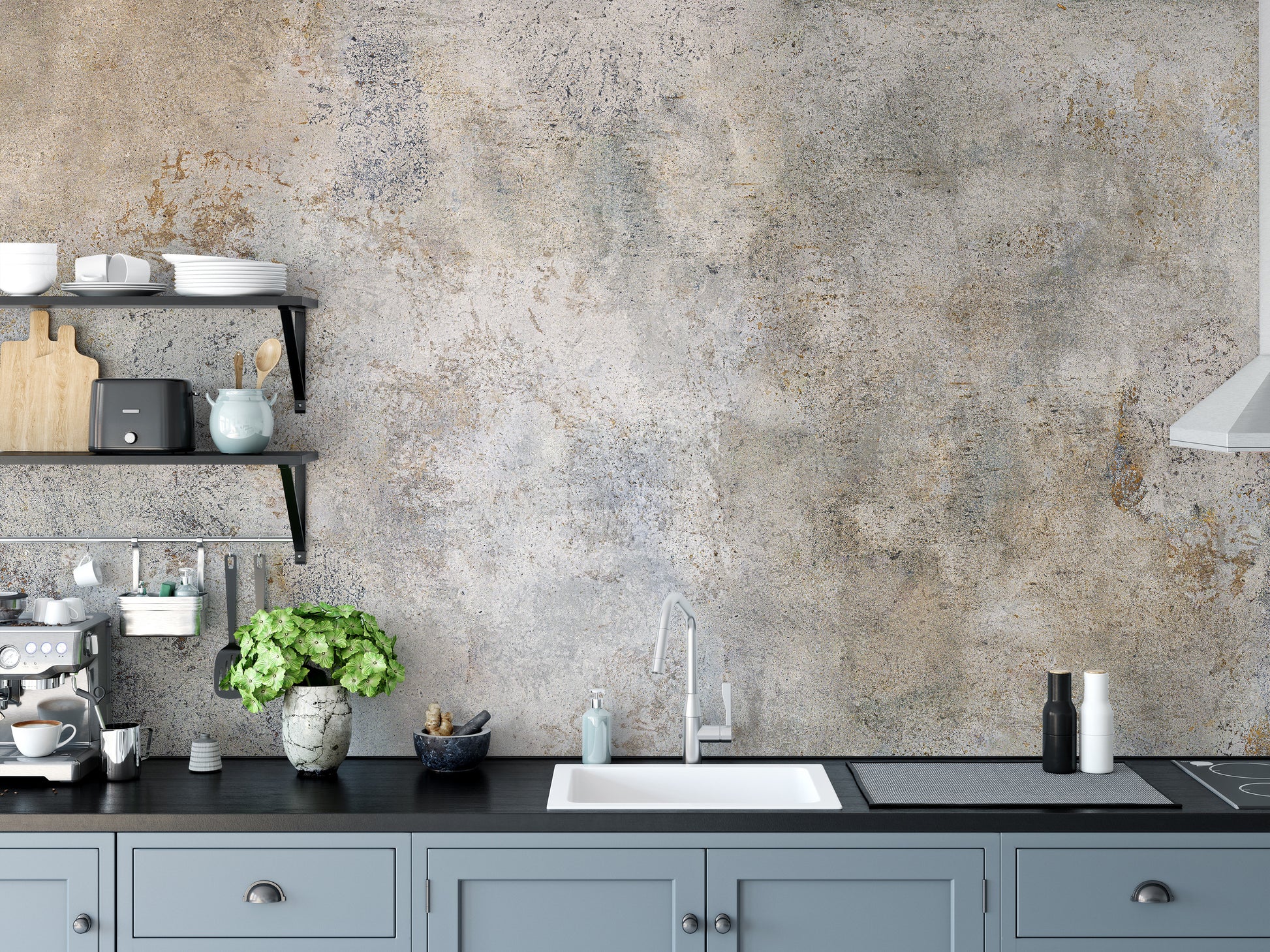 Rustic industrial cement texture mural
