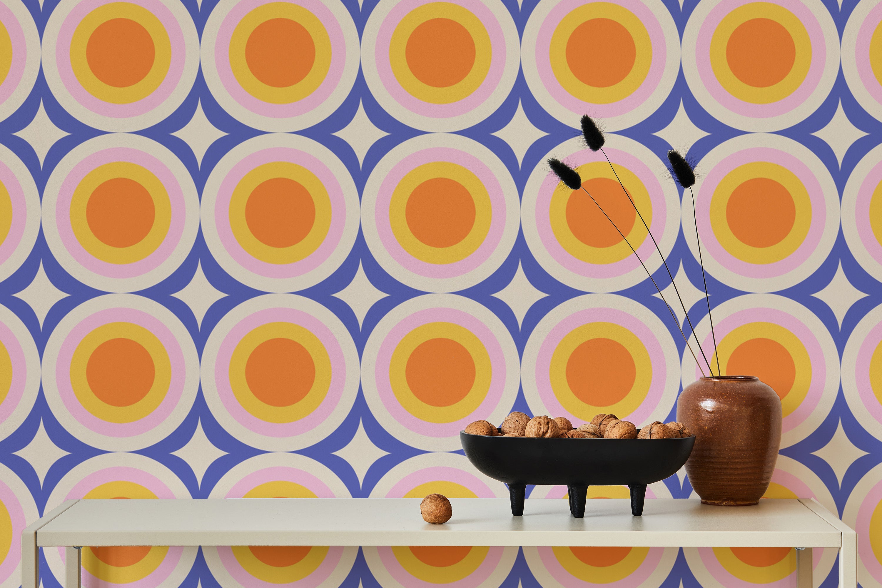 Chic retro mural design for bold interiors
