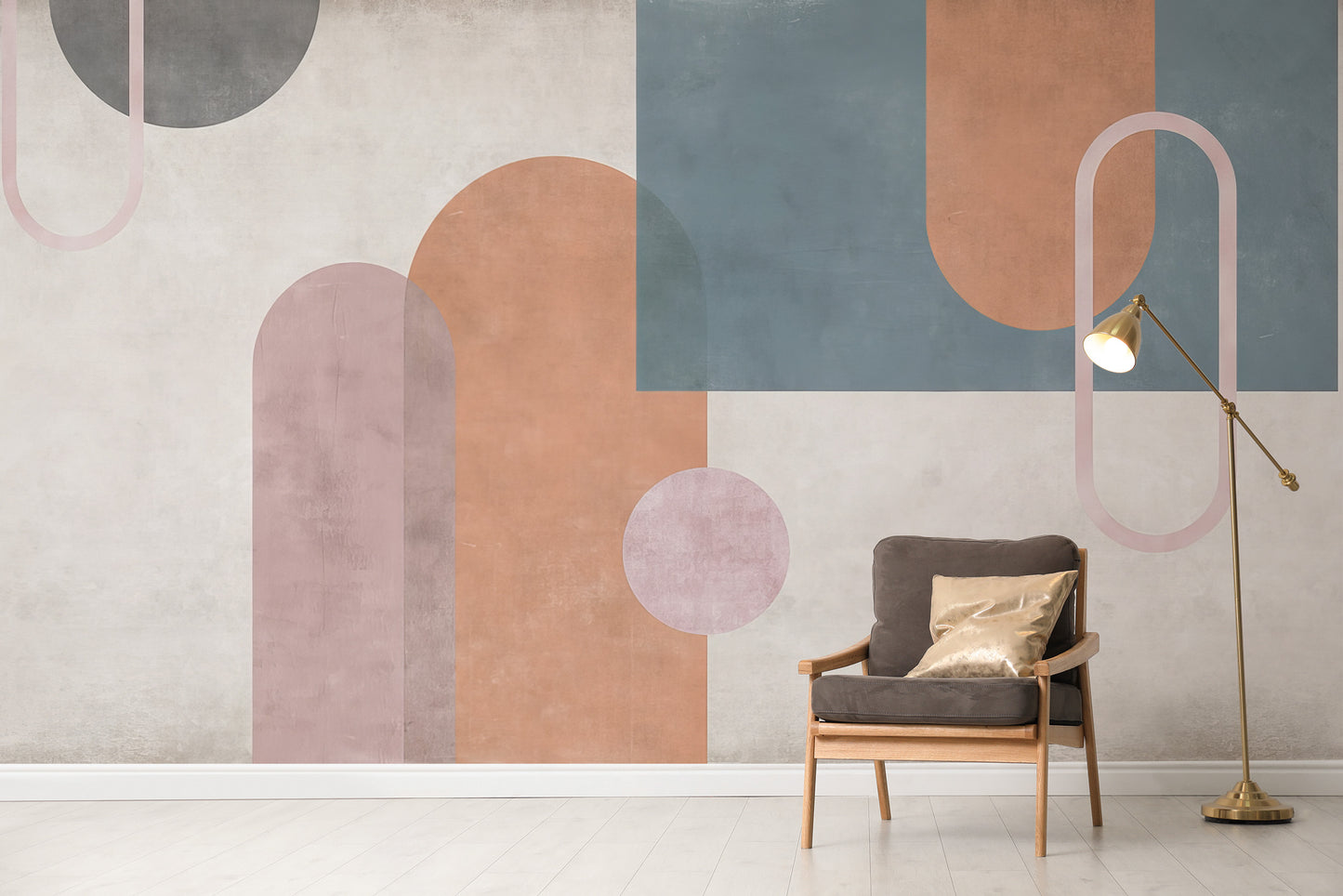 Elegant Edges Wallpaper Mural for serene offices