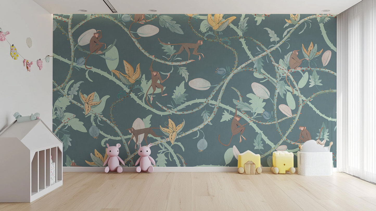 Forest Animals Pattern Wallpaper