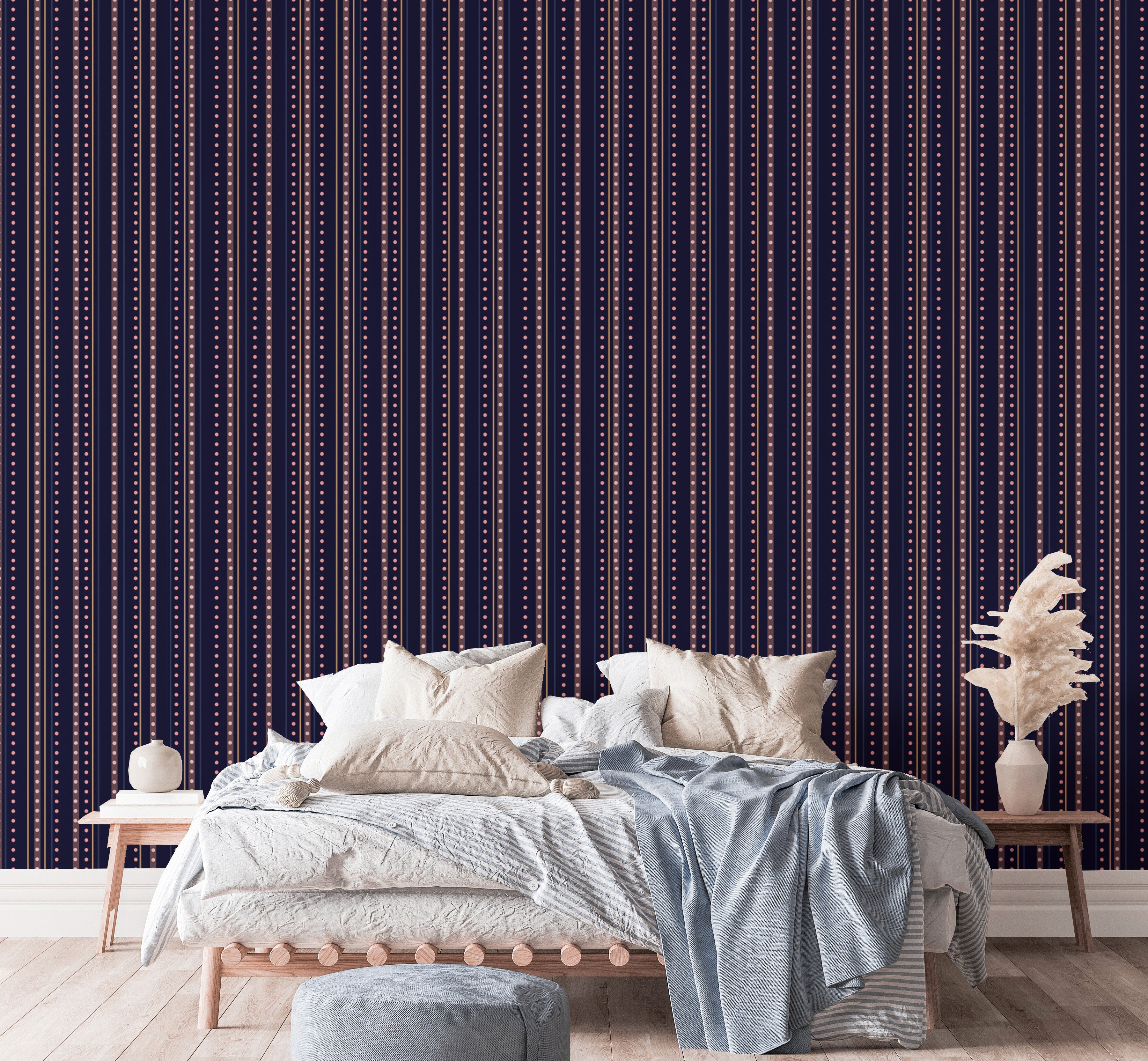 Starry indigo waltz wallpaper for dreamy decor