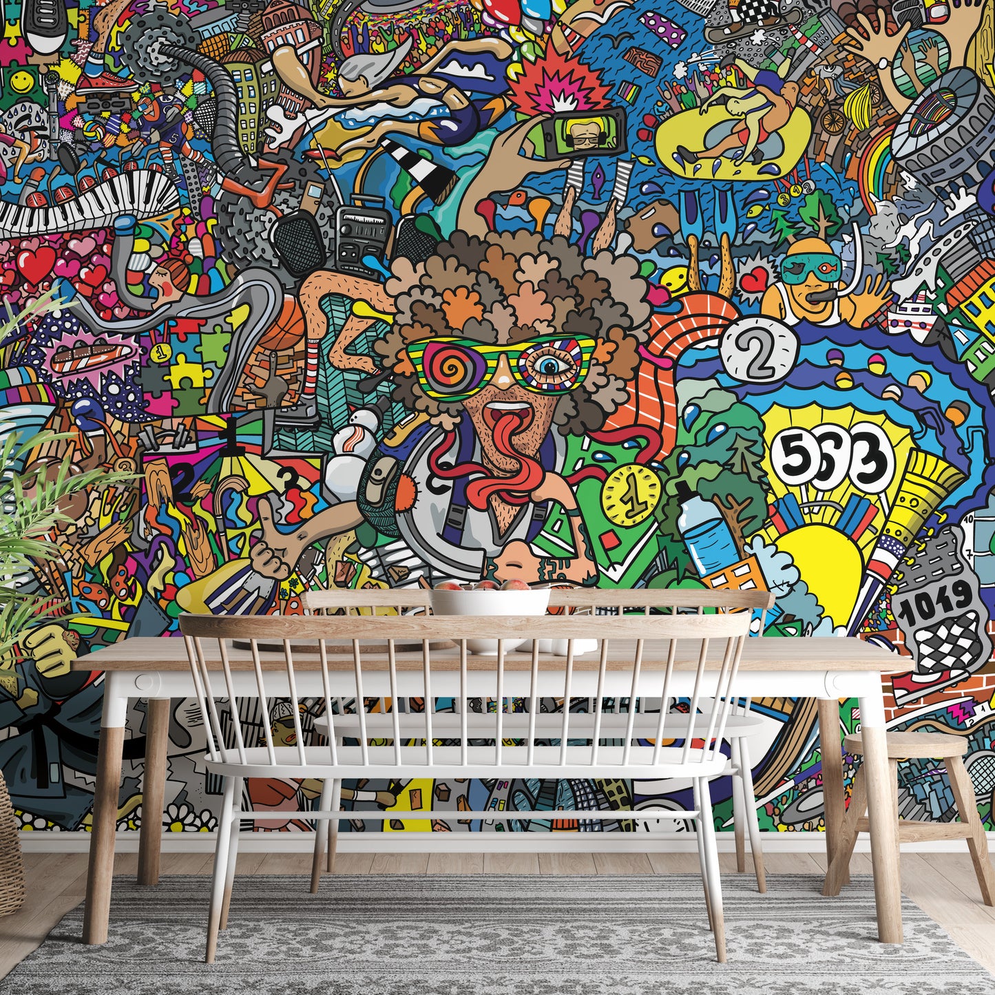 Sports Collage Graffiti Wall Mural