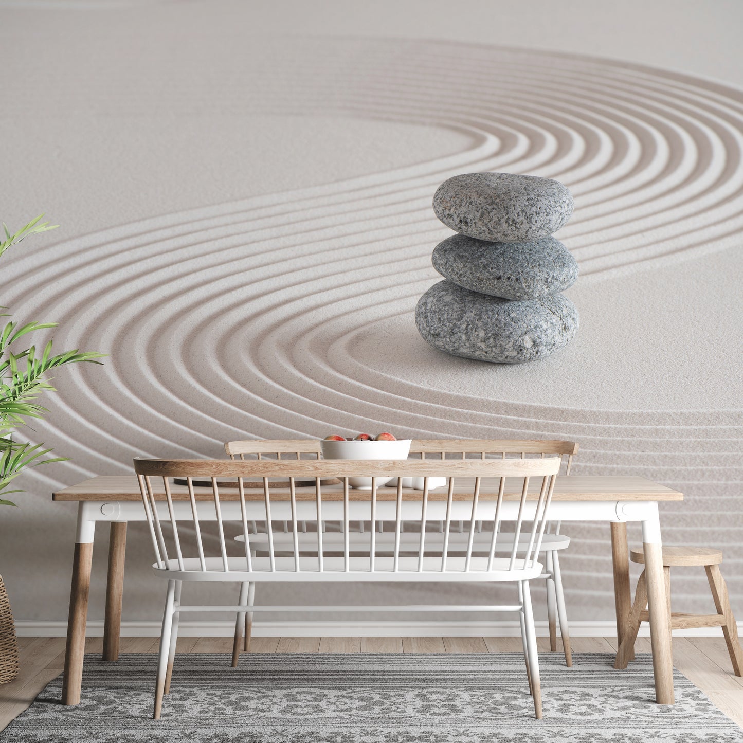 Zen Garden Stones Balance Wall Mural