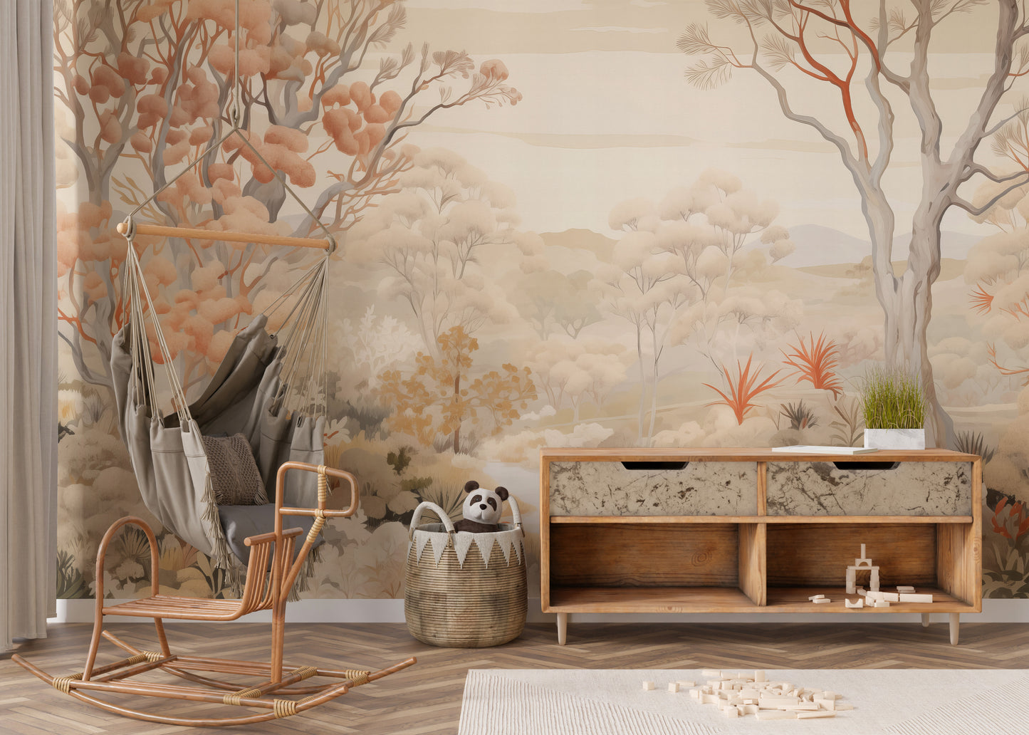 Beautiful Autumn Forest Wallpaper Mural - Giffywalls