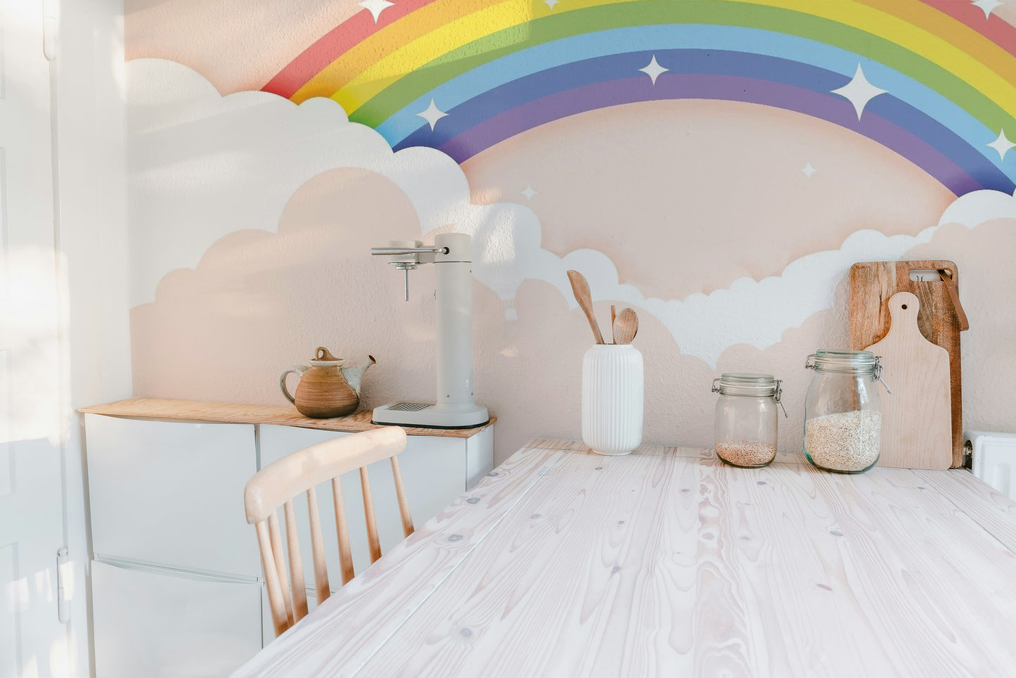 Colorful Rainbow Wallpaper Mural for Kids