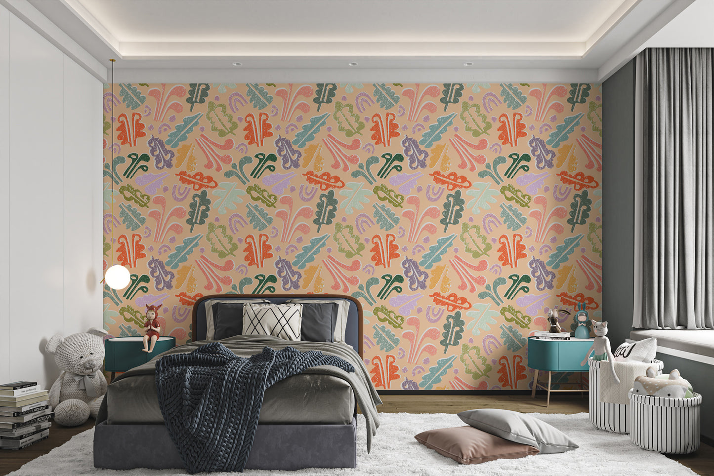 Elegant Botanical Symphony Wall Design
