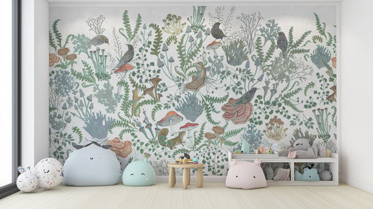 Botanical Nest Fresco Wallpaper Mural