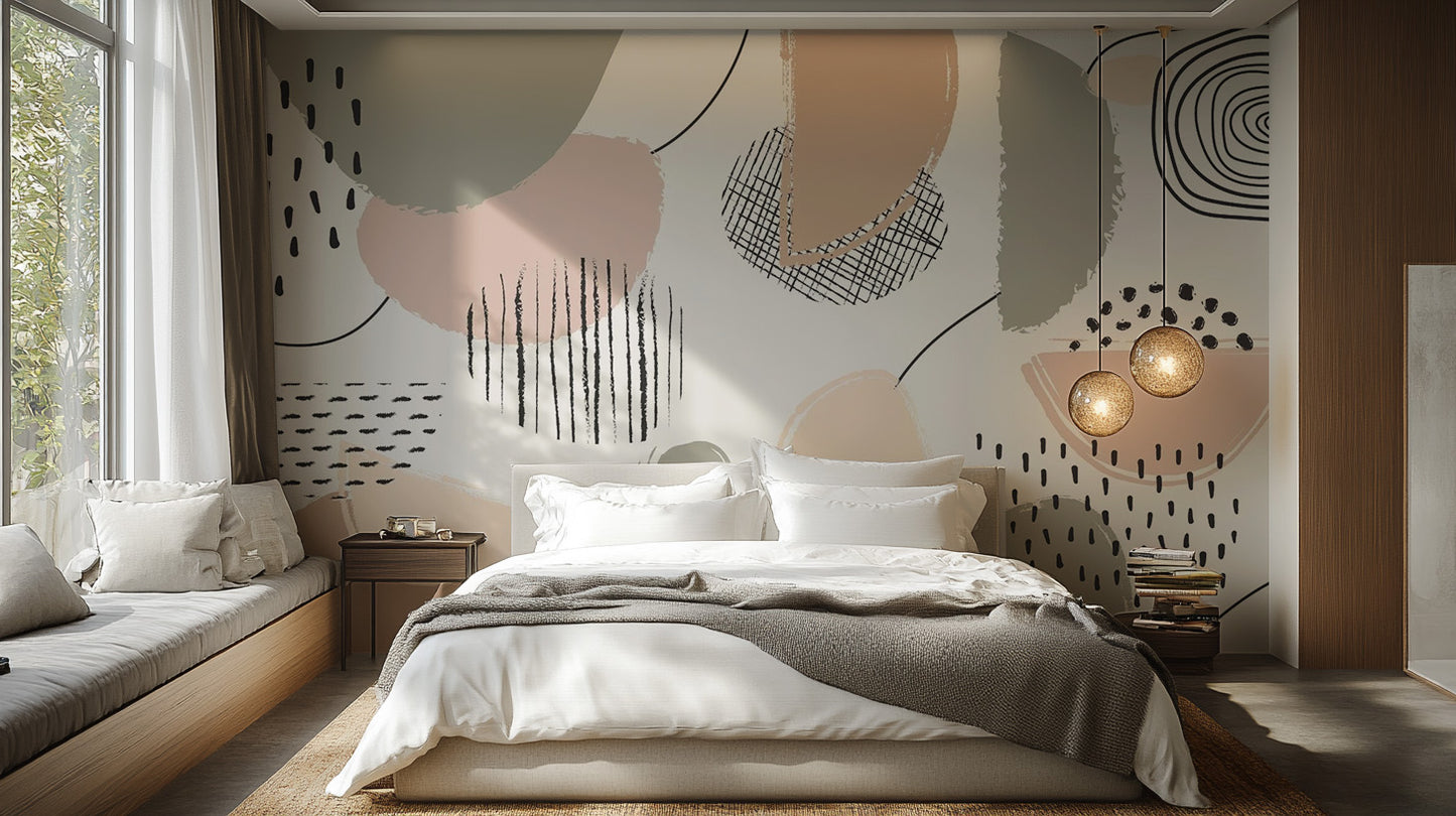 Pastel Light Color Grey Abstract Wallpaper Murals