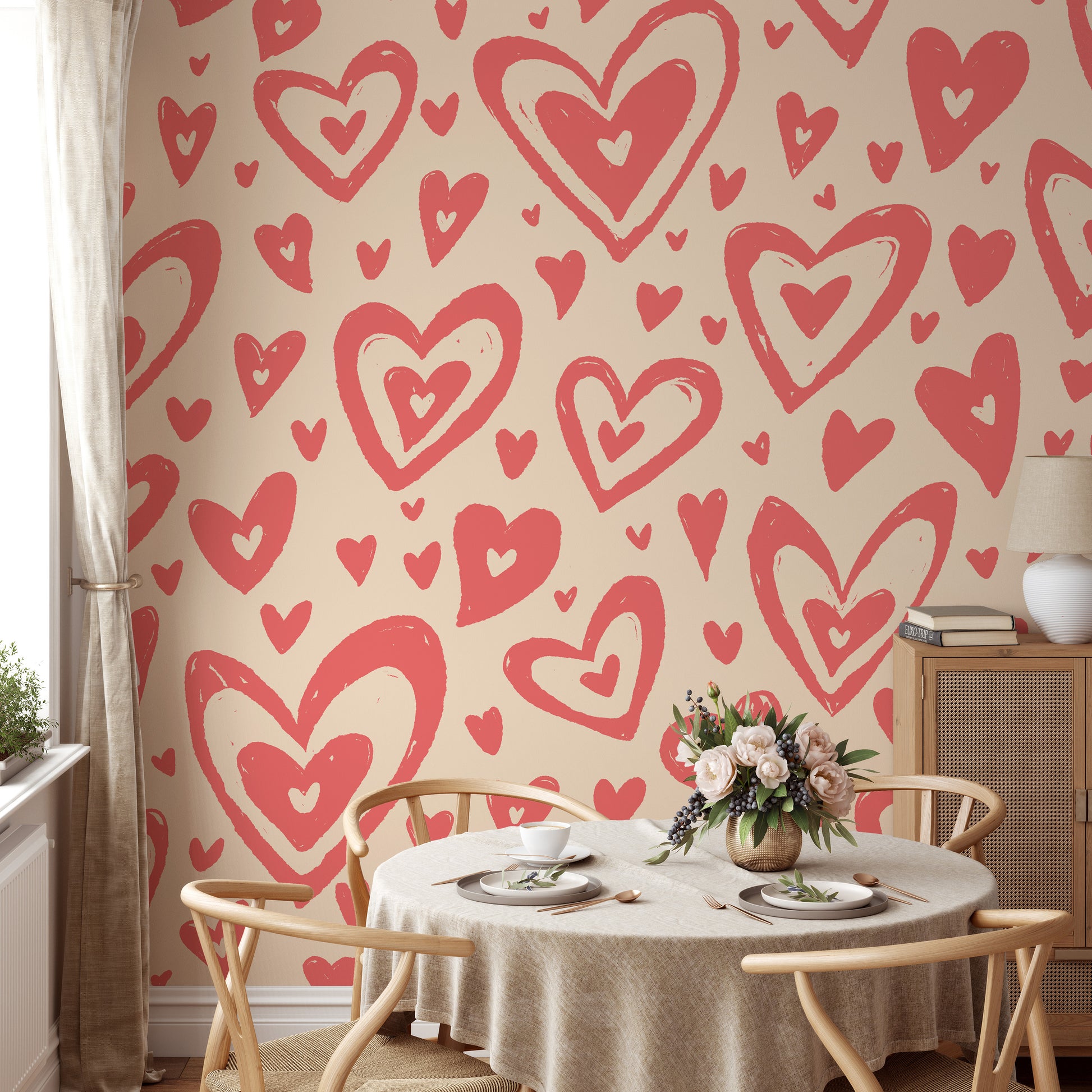 Charming pink hearts wallpaper for a fun and stylish vibe.
