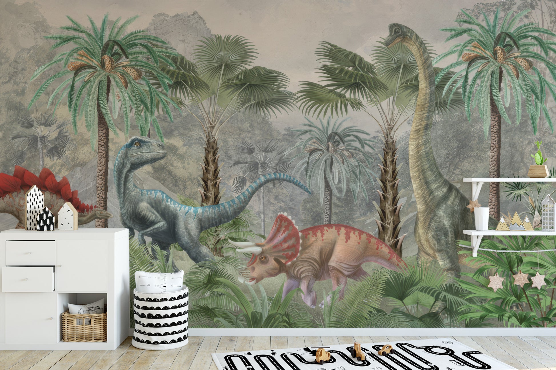 Mesozoic mingle wallpaper mural for walls