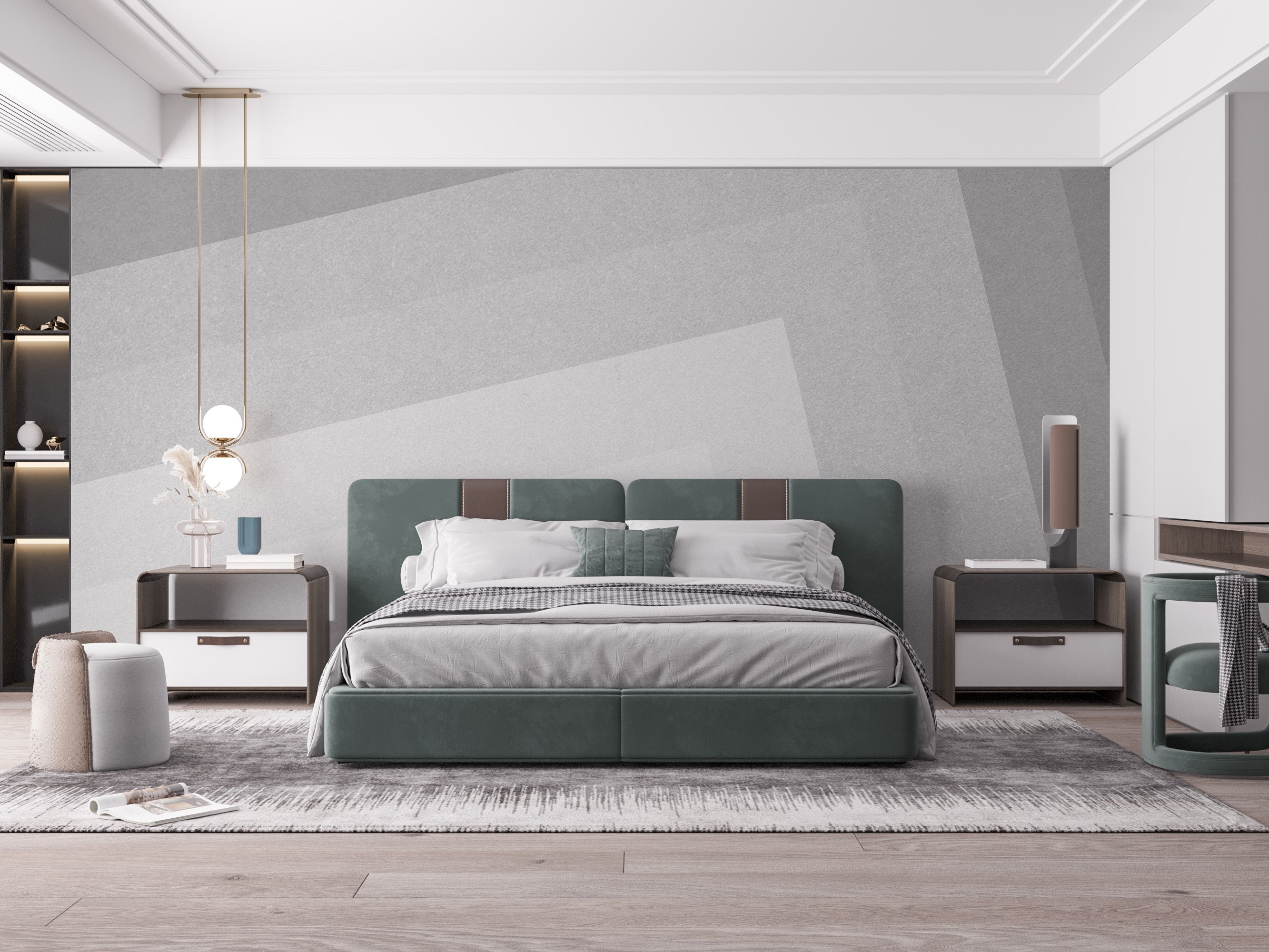 Modern layered ombre wallpaper design
