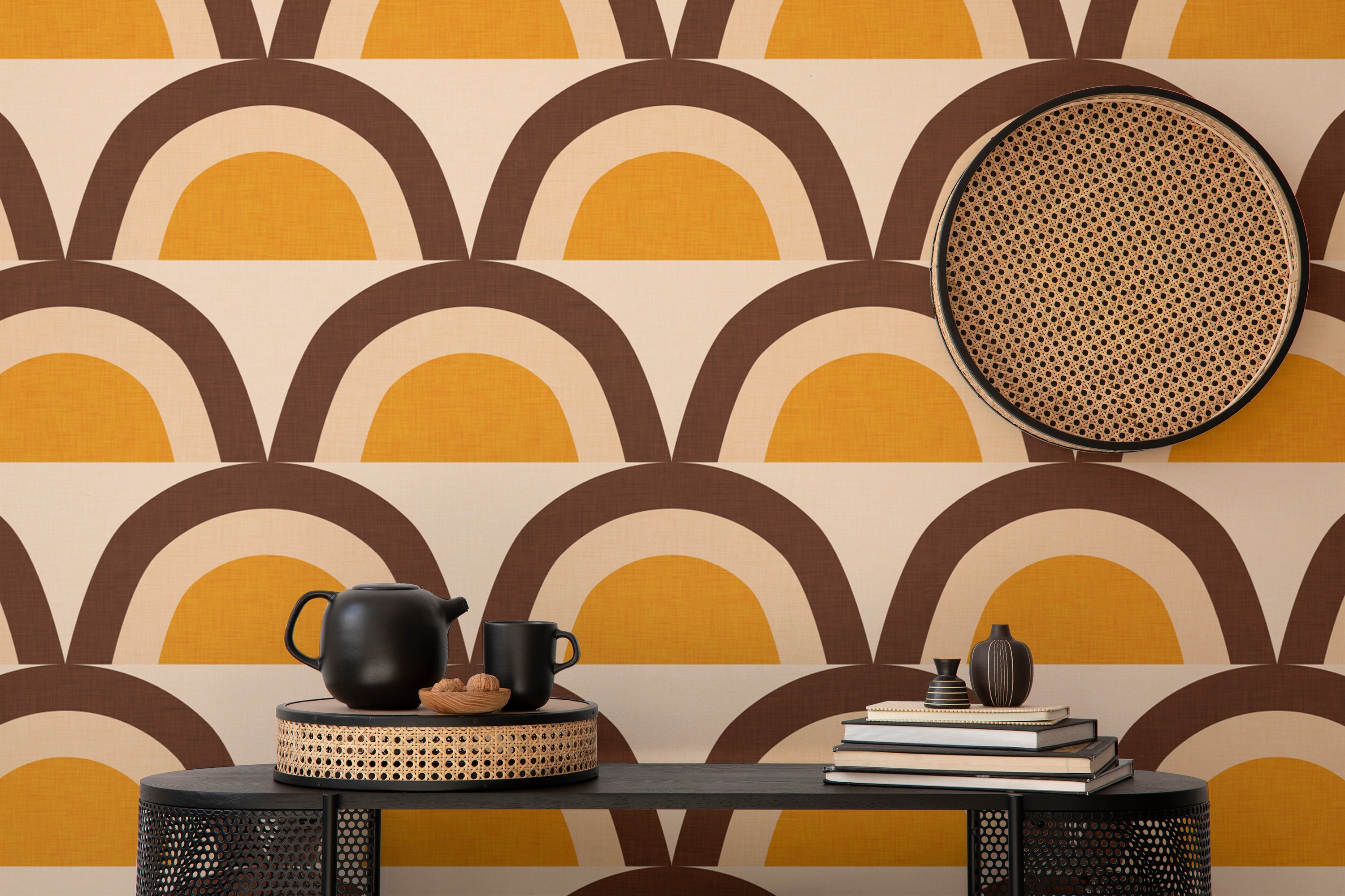 Stylish retro-inspired wallpaper for interiors
