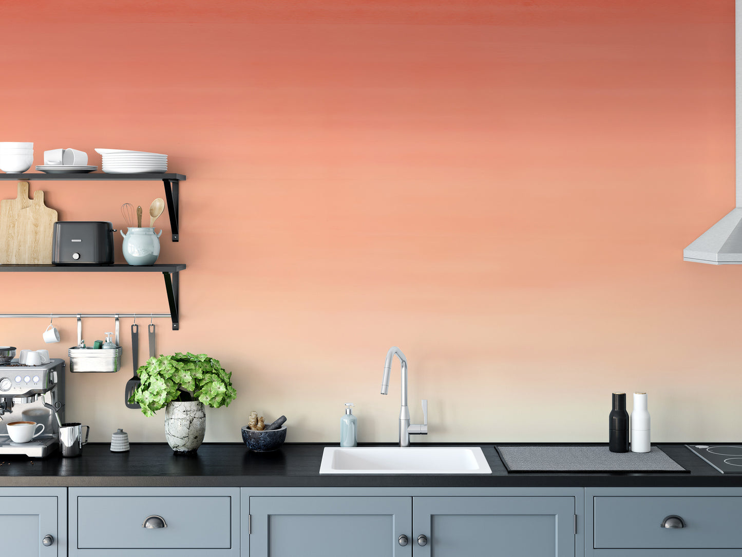 Peach Ombre Wall Mural