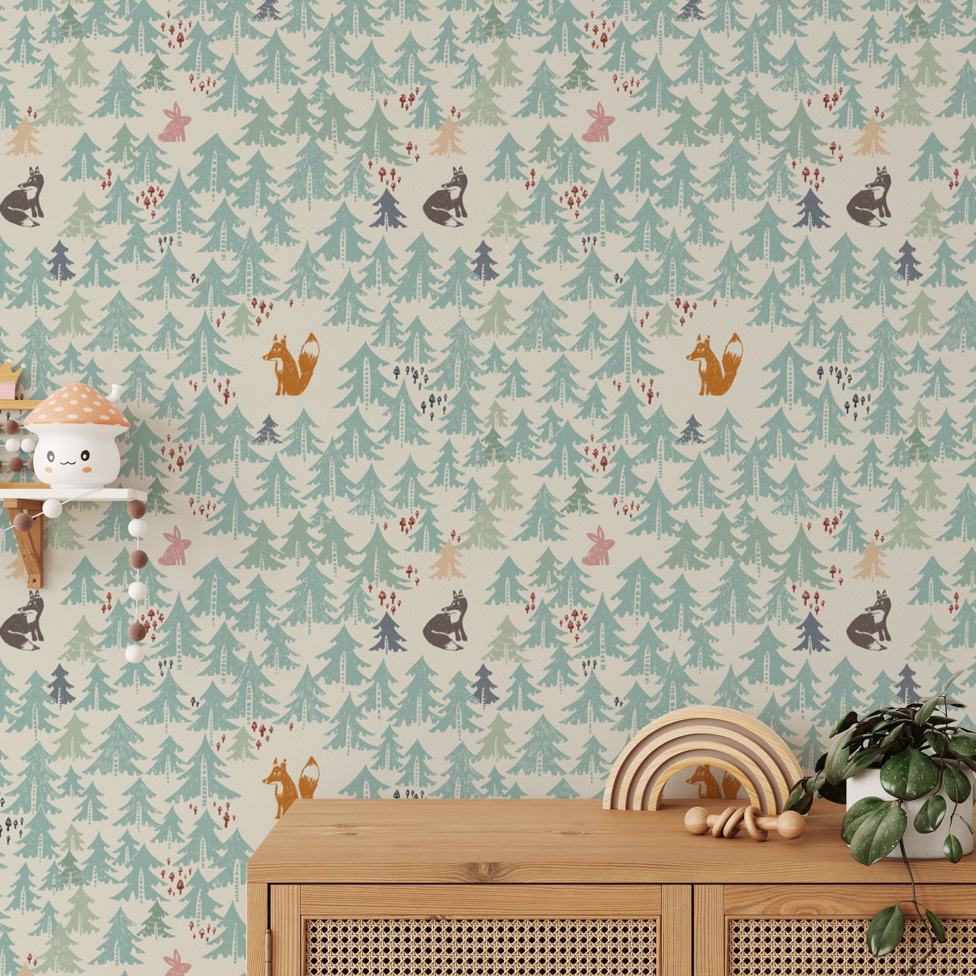 Magical Woodland Animals Wallpaper Mural
