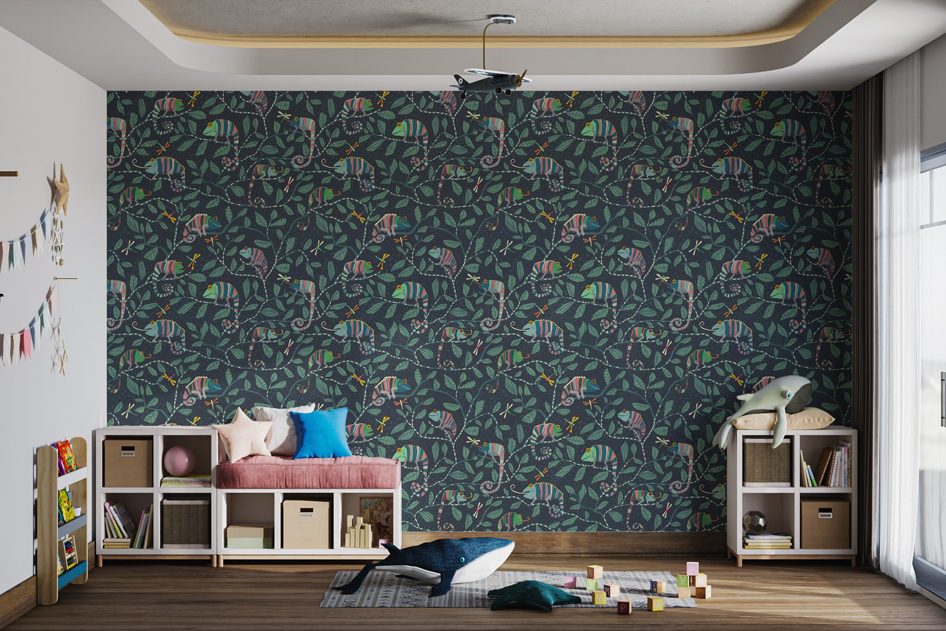 Artistic Chameleon Pattern Camouflage Wallpaper
