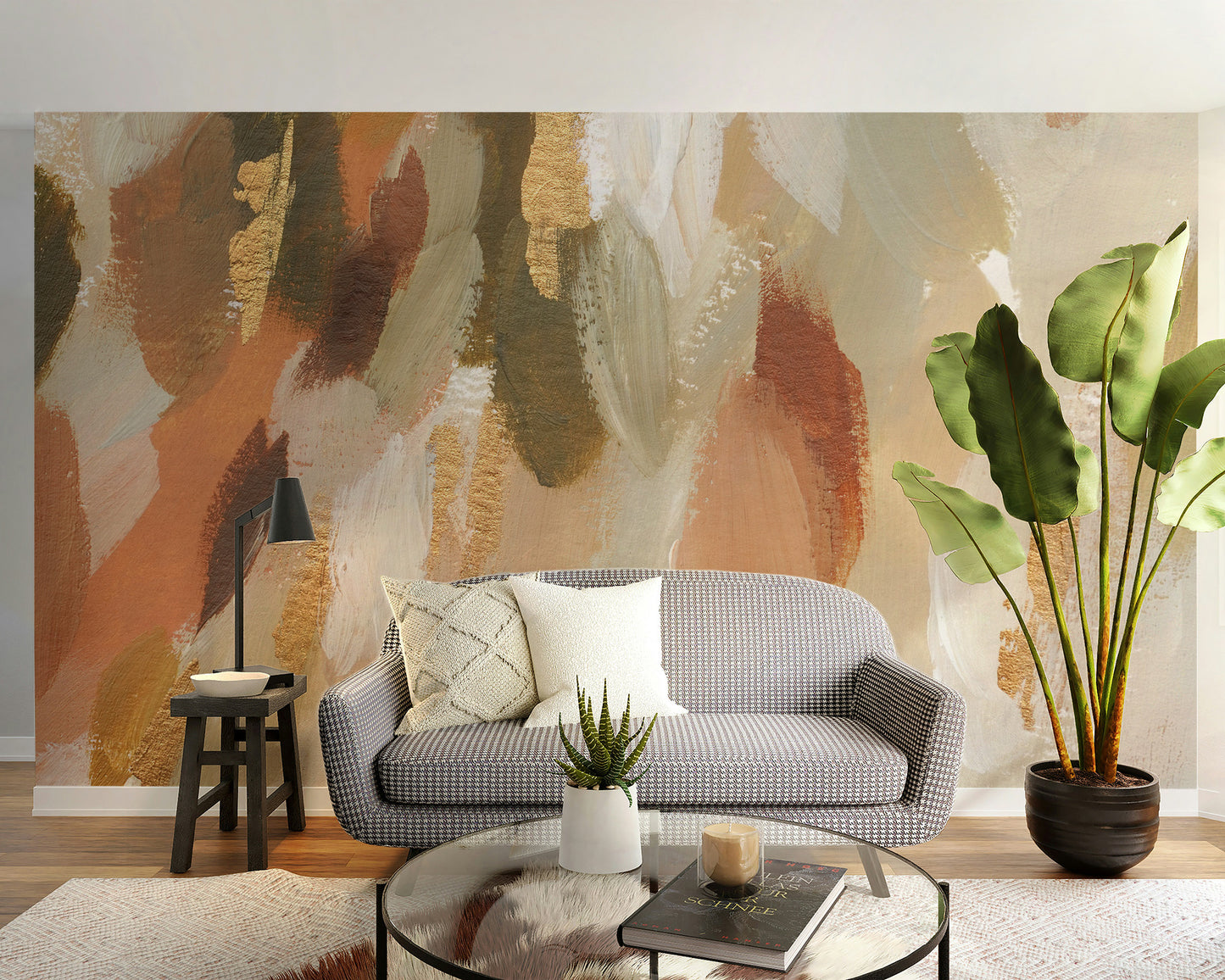 Textured brushstroke wallpaper with modern appeal