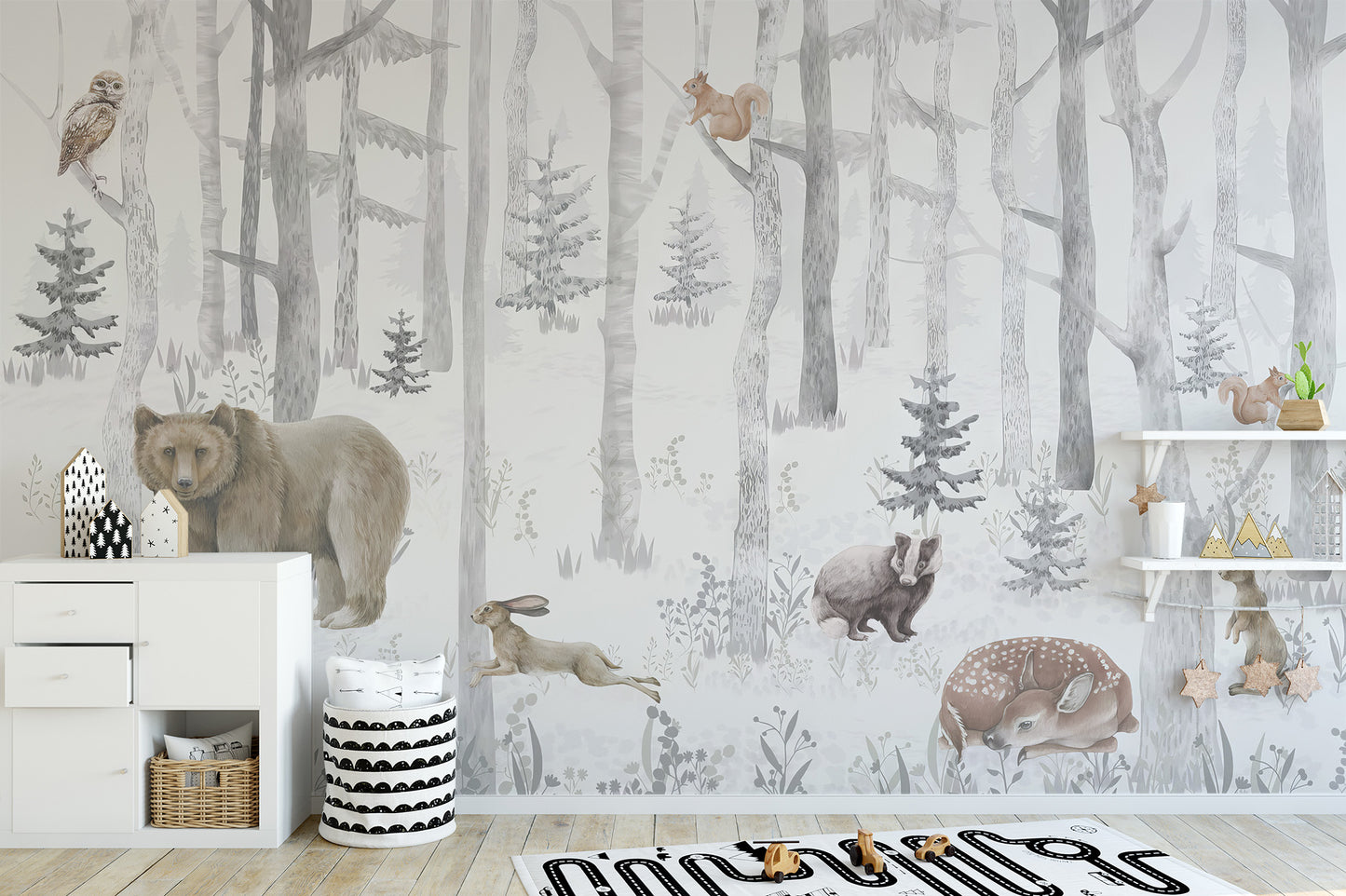 Enchanted Forest Fauna Mural