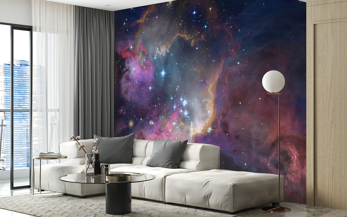 Cosmic nebula design for mural inspiration
