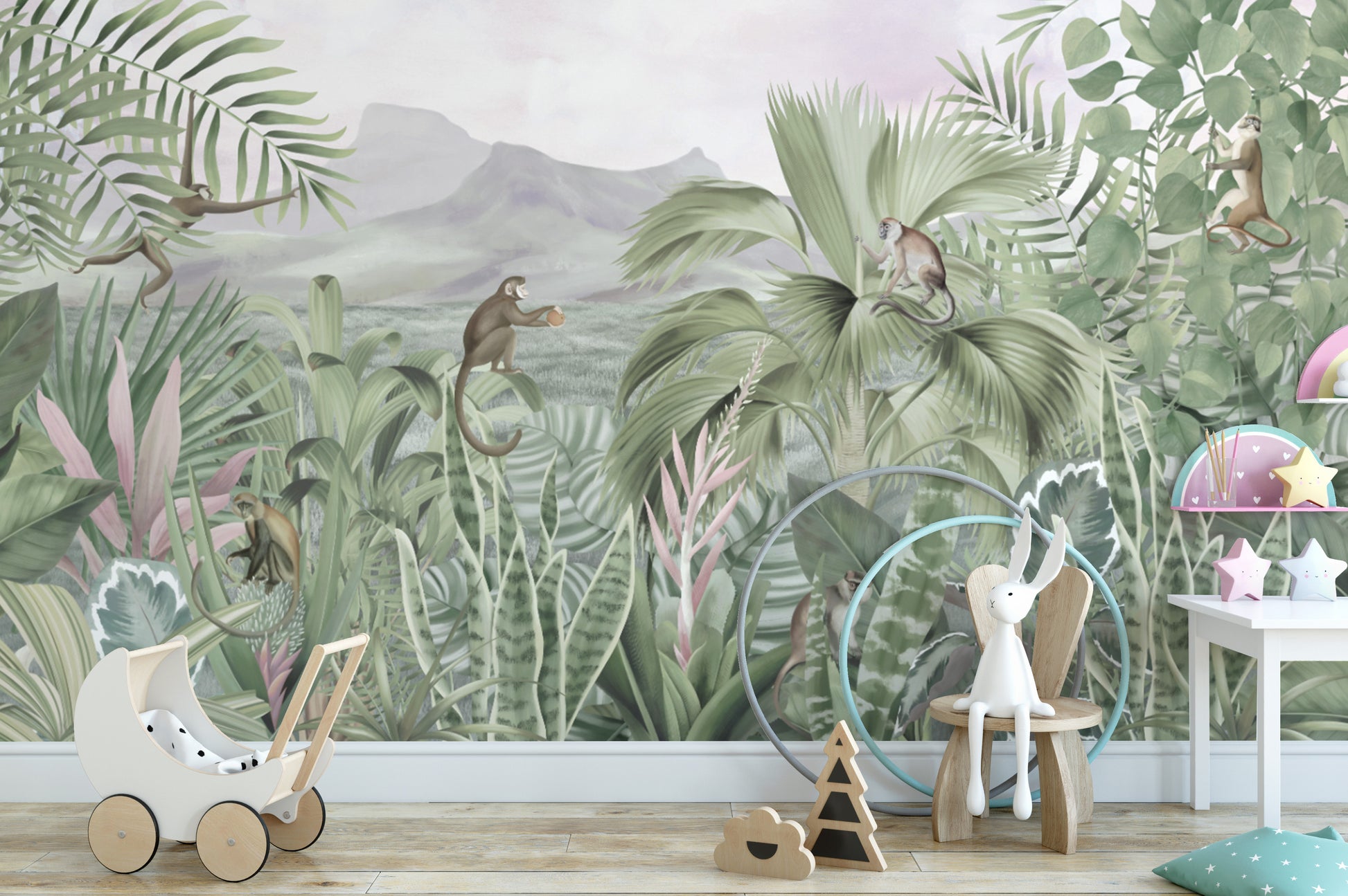 Exotic tropical jungle wallpaper mural for walls
