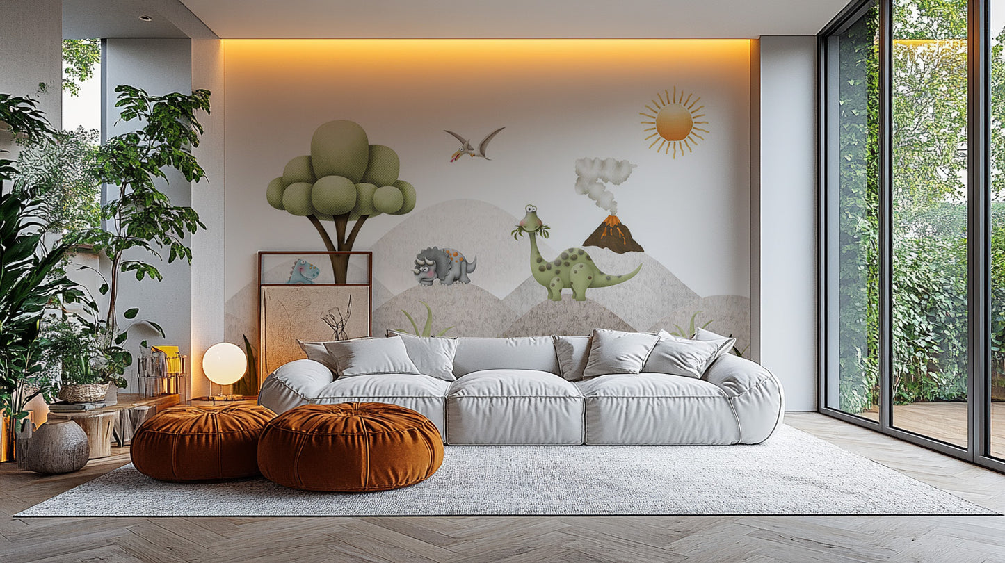 Tiny Saurus Wall Mural - Giffywalls