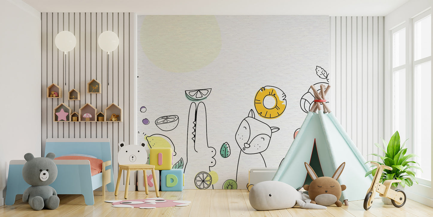 Fruity Kids Wallpaper Mural