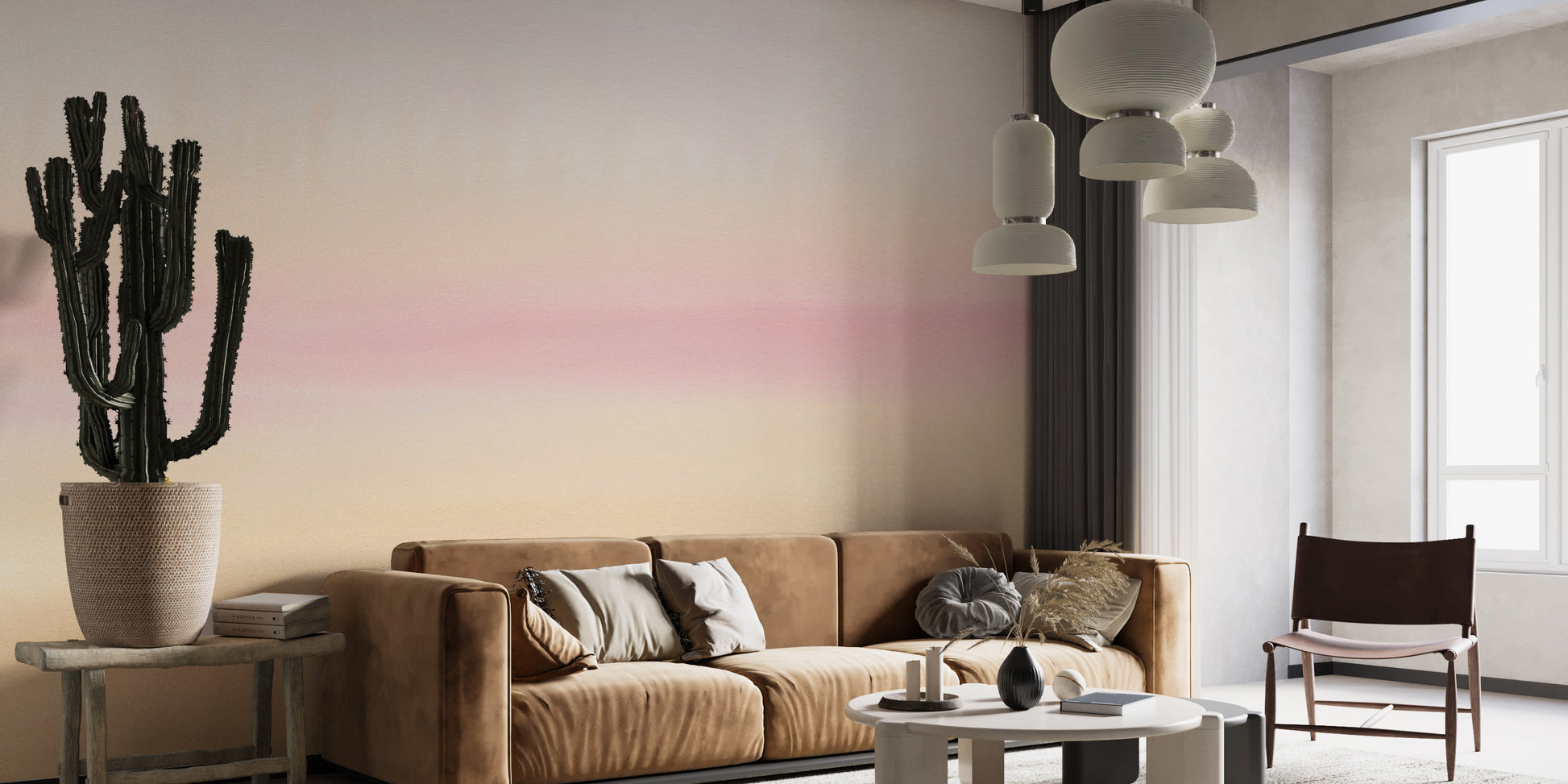 Sunset Watercolor Ombre Mural Wallpaper