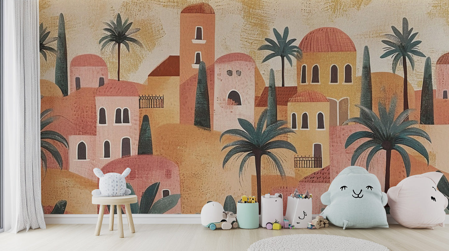 Terracotta House Wall Mural - Giffywalls