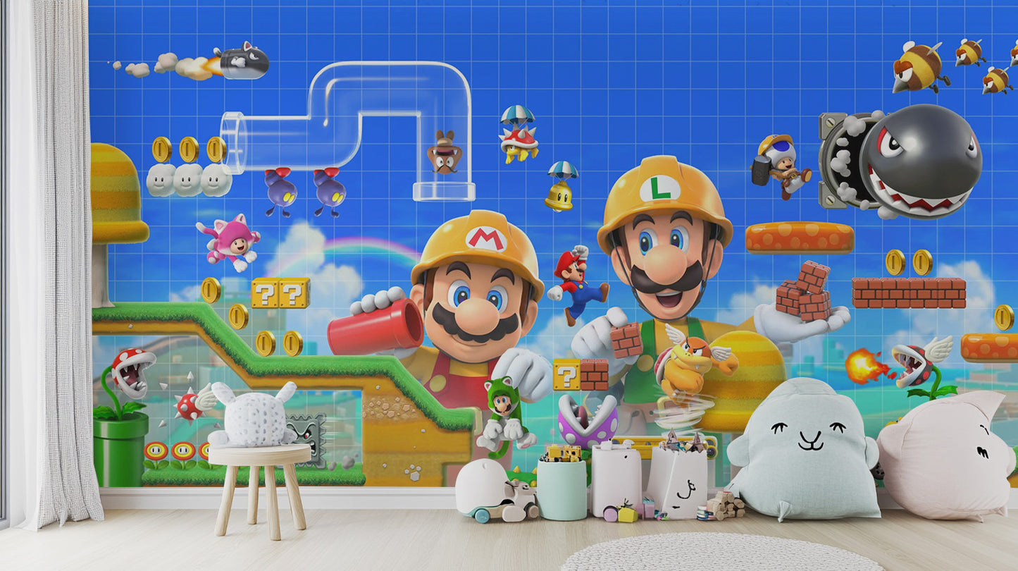 Decorative Super Mario Bros Kids Wallpaper product
