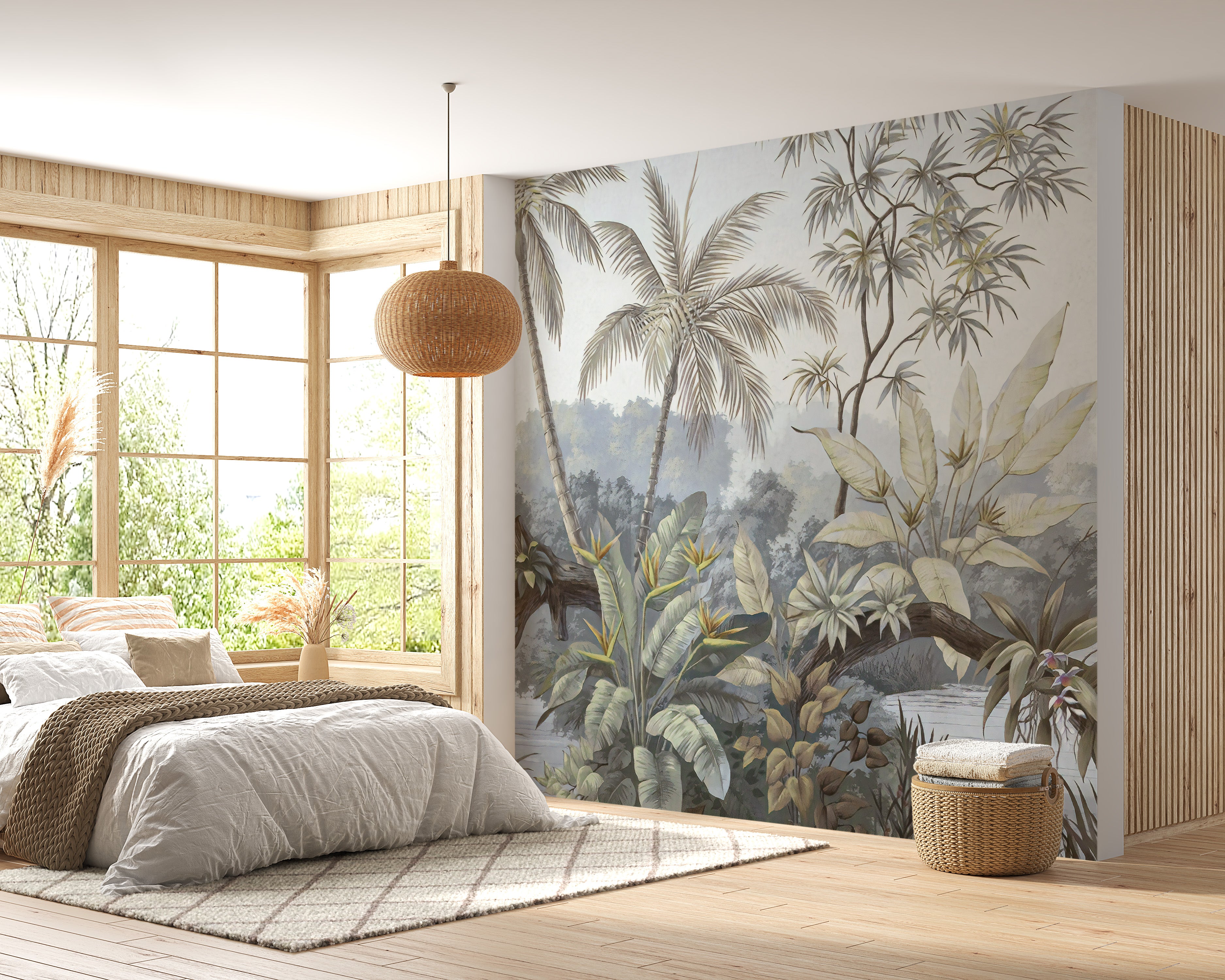 Exotic Tropical Trees Wall Mural
