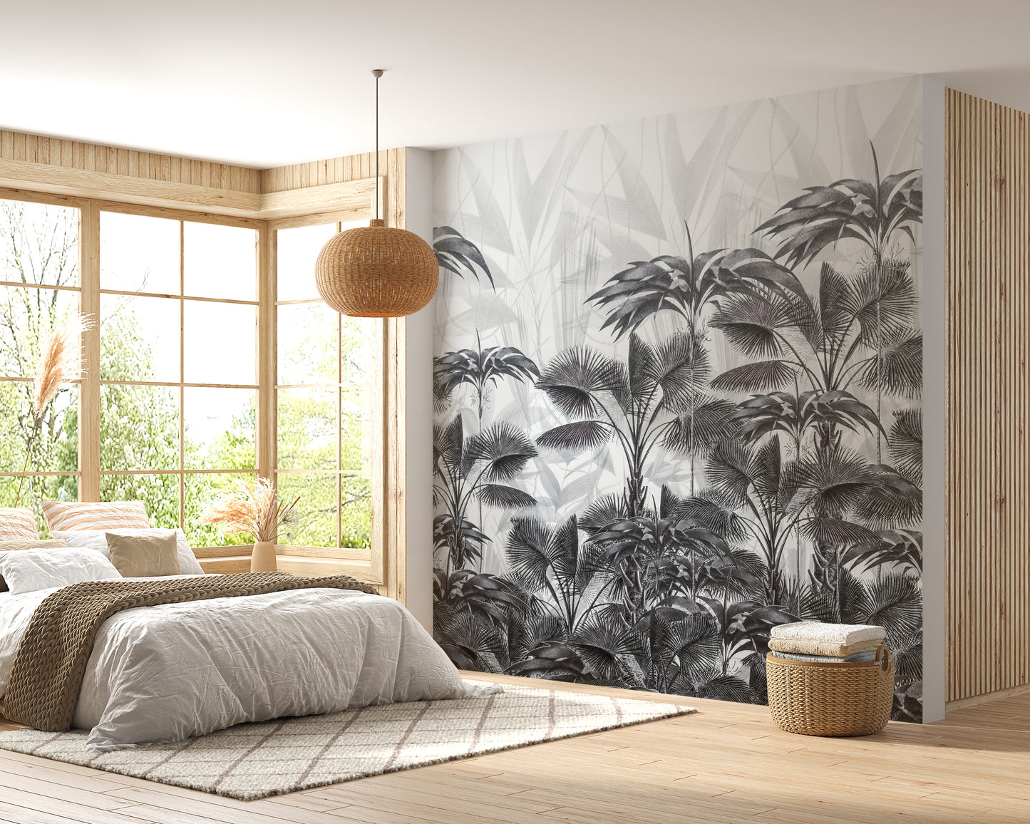 Bushy Tranquil Palms Wallpaper Murals