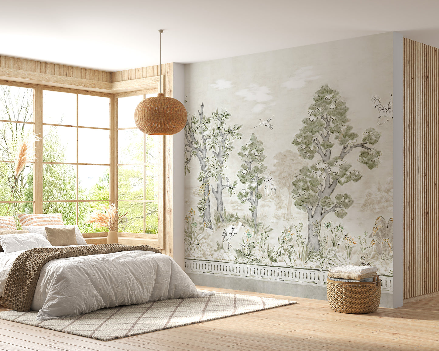 Watercolor Tress Wallpaper Murals