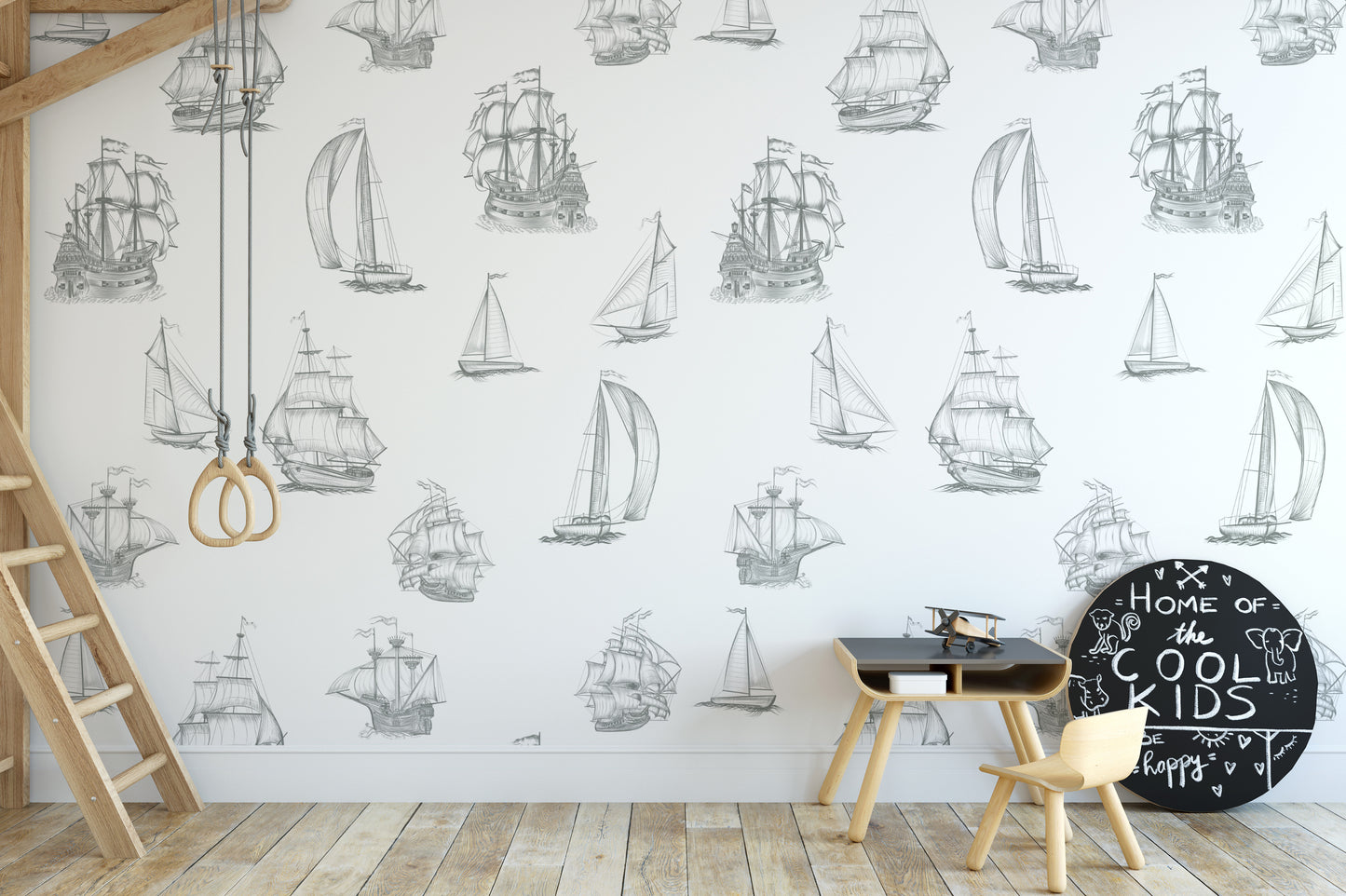 Old World Sailing removable wallpaper