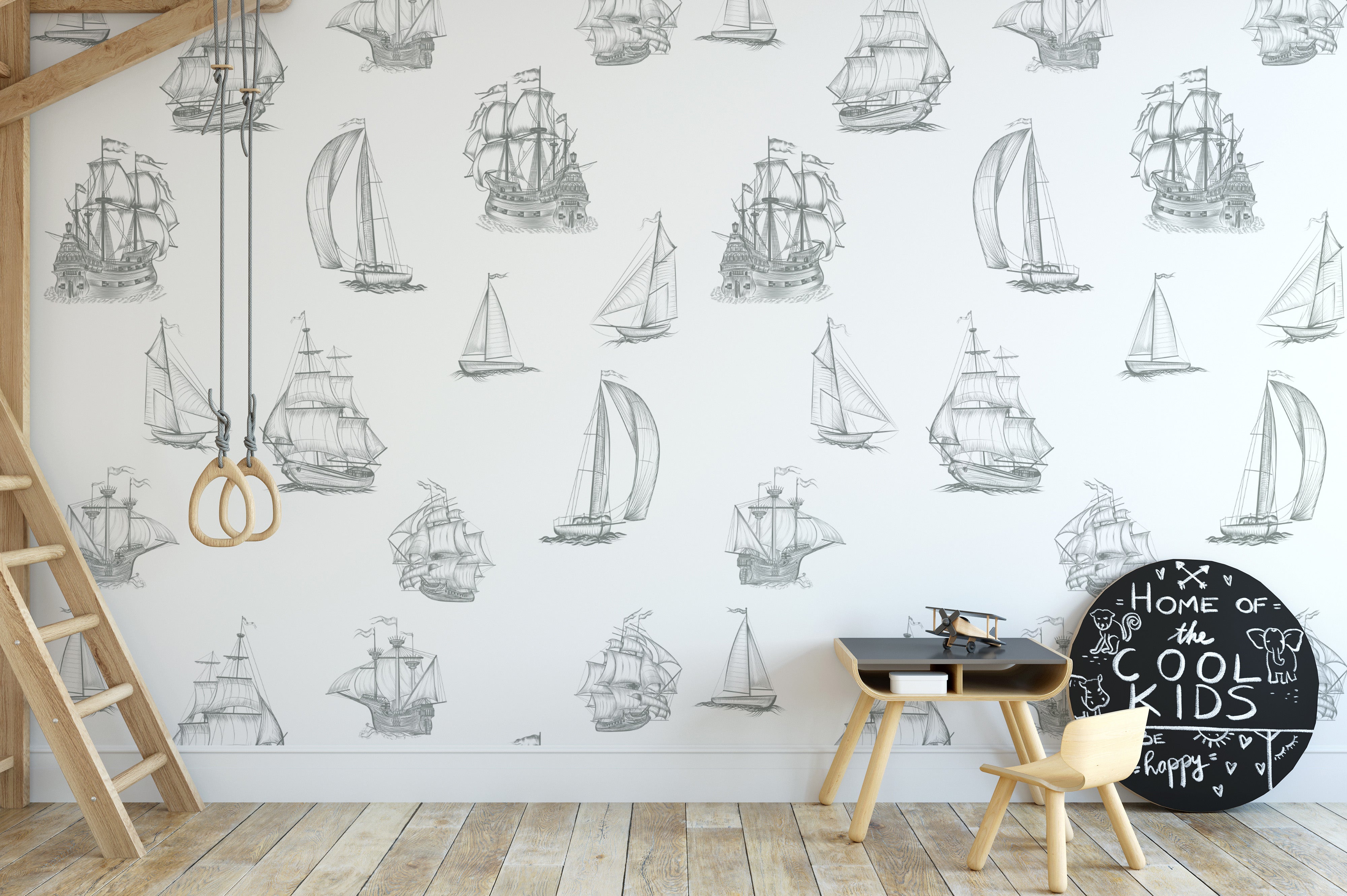 Old World Sailing removable wallpaper