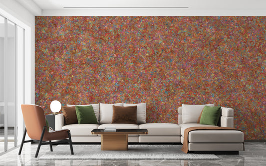 Decorative red floral wallpaper murals



