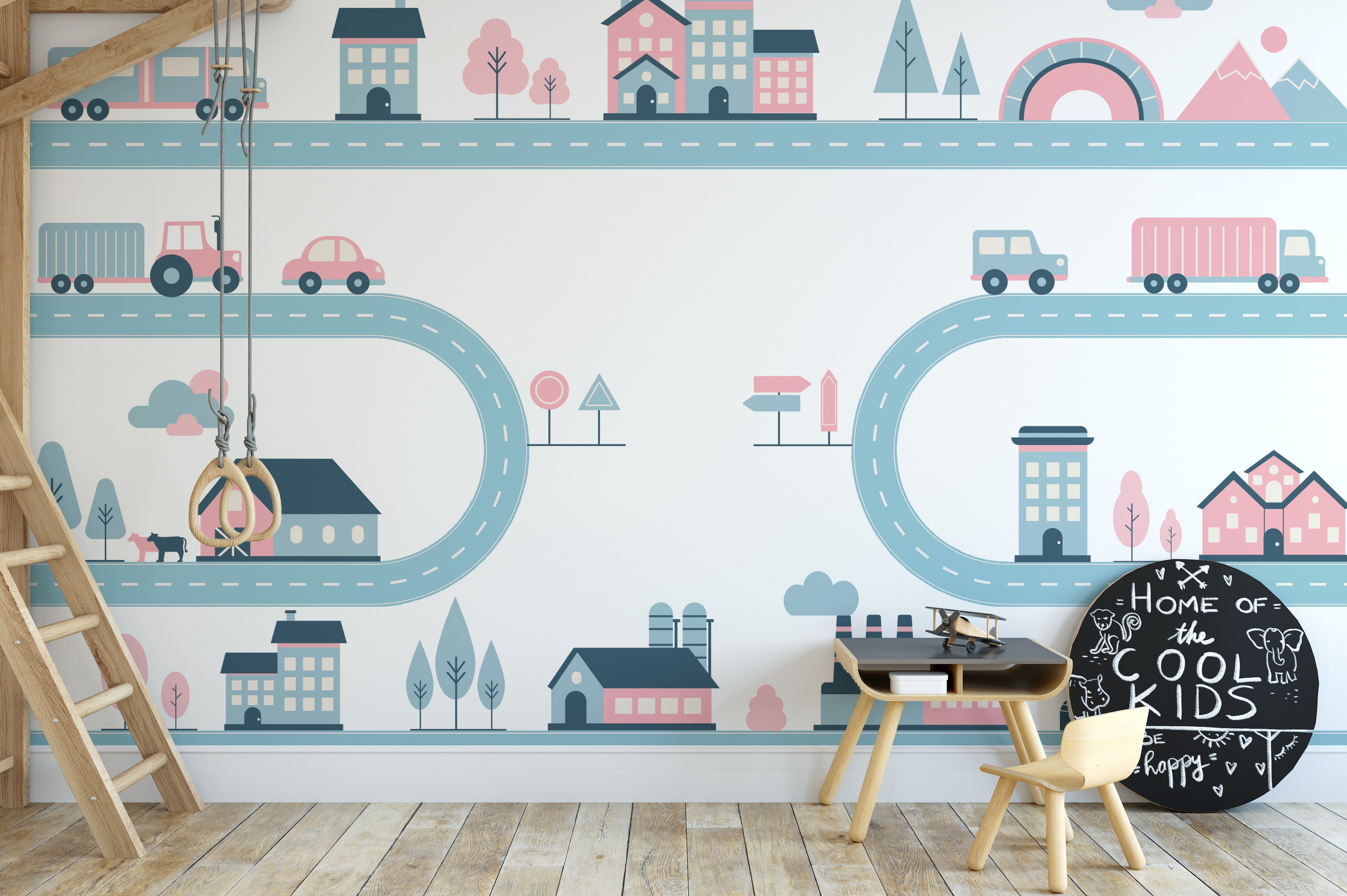 Tiny Town Urban Play Mural self-adhesive wallpaper